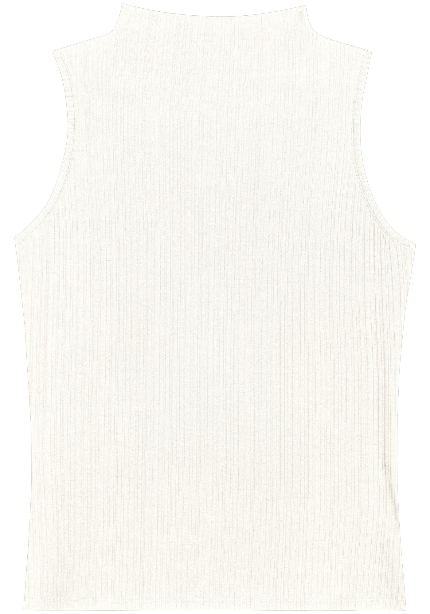 Blusa B&aacute;sica Em Malha Canelada Com Gola, , large.