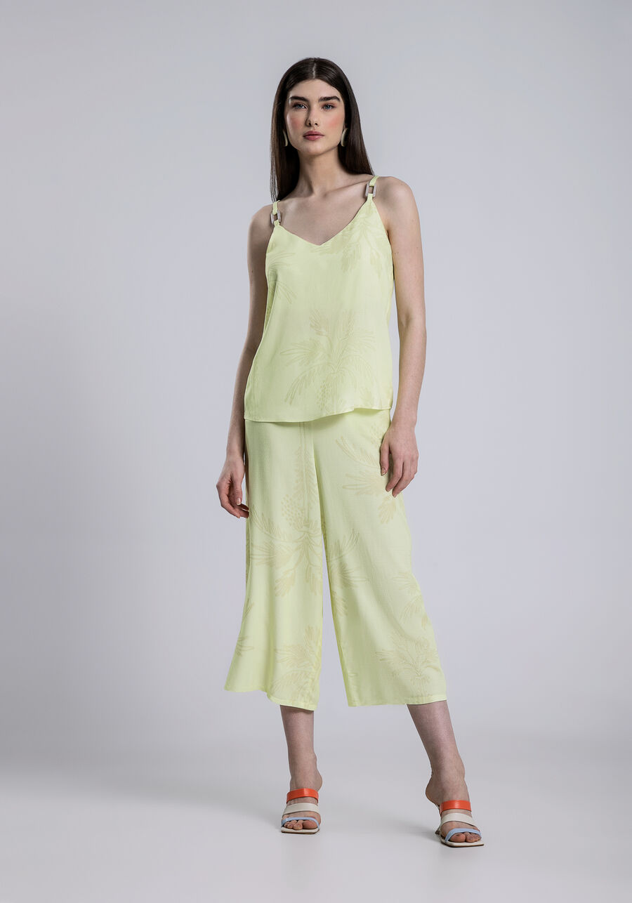 Blusa com Alças Viscose Estampada, DENDE. Blusa com Alças Viscose Estampada, DENDE, large.