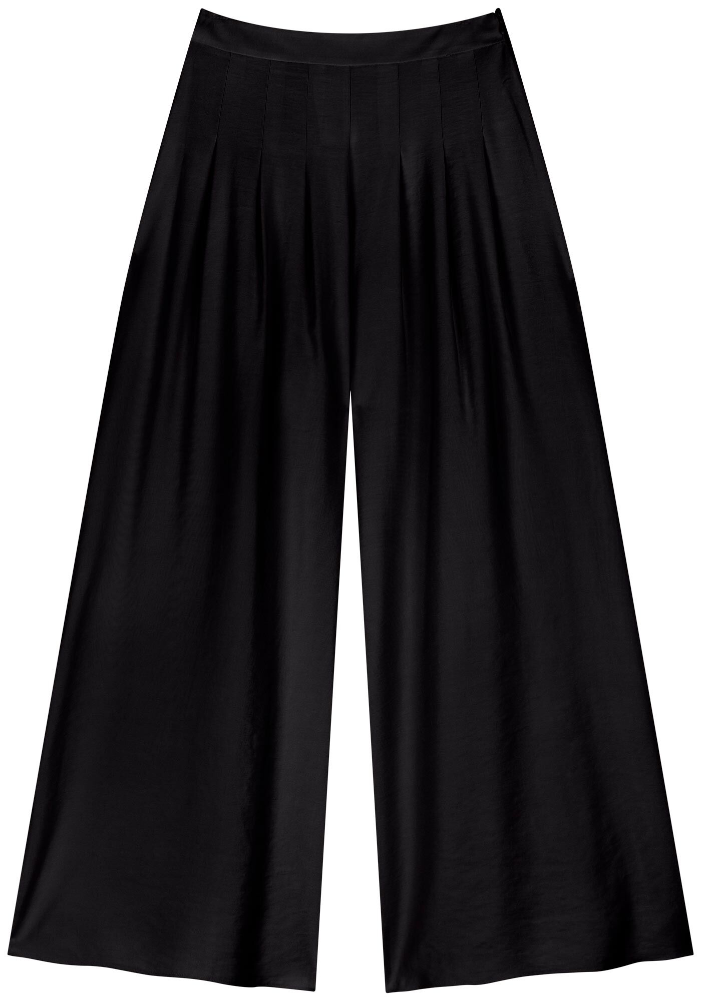 Cal&ccedil;a Pantalona De Viscose Em Alfaiataria Com Cintura Alta, , large.