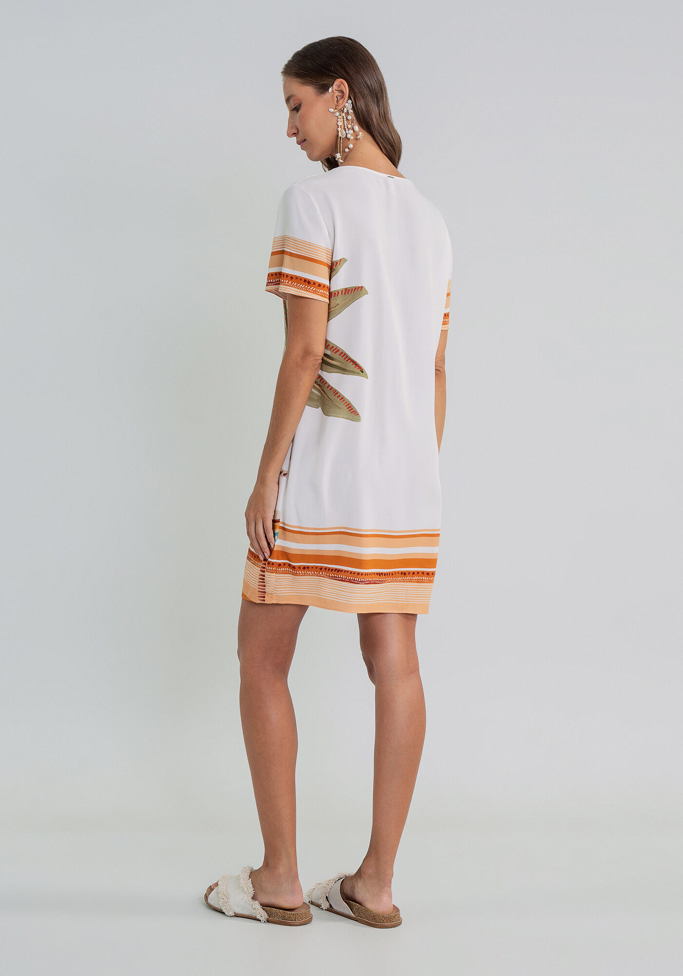 Vestido Manga Curta Reto Estampa, , large.