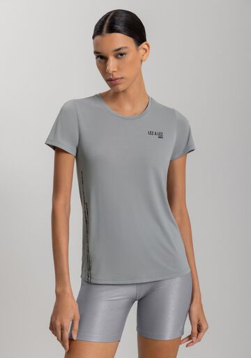 Blusa De Mangas Curtas Com Estampa E Proteção Solar Move, CINZA LAVANDER BLUSH. Blusa De Mangas Curtas Com Estampa E Proteção Solar Move, CINZA LAVANDER BLUSH, large.