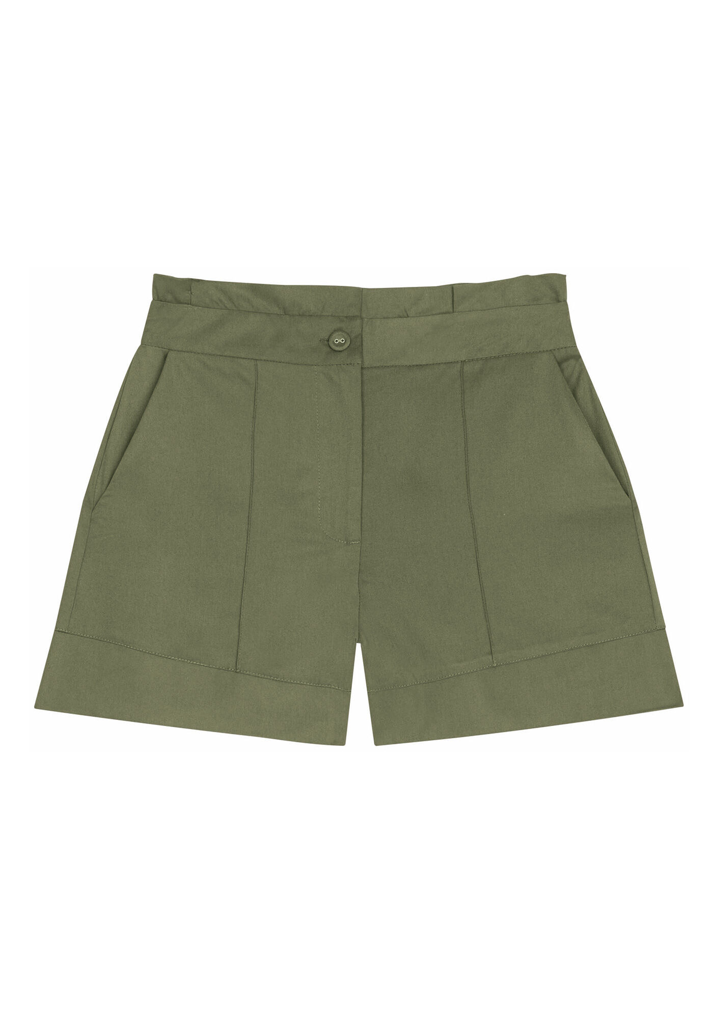 Shorts Cintura Alta com Detalhe C&oacute;s, , large.