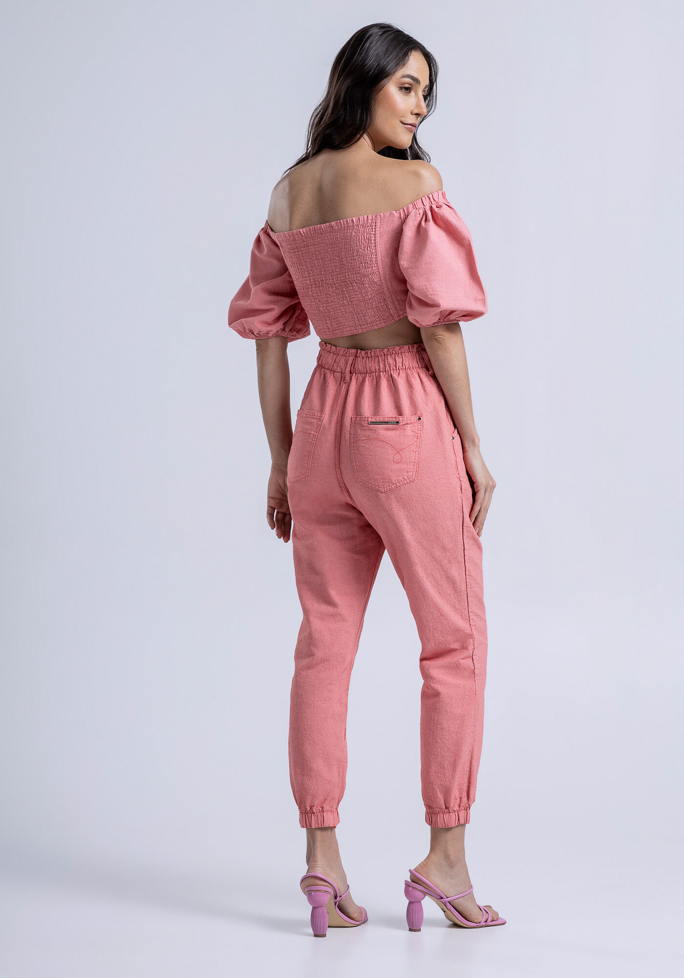 Cal&ccedil;a Sarja Jogging com Cintura Super Alta, , large.