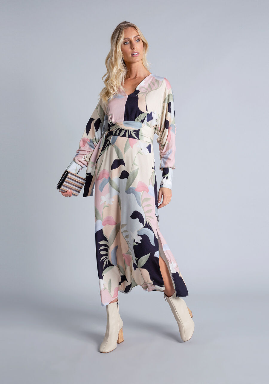 Vestido Manga Longa Mídi Faixa, . Vestido Manga Longa Mídi Faixa, , large.