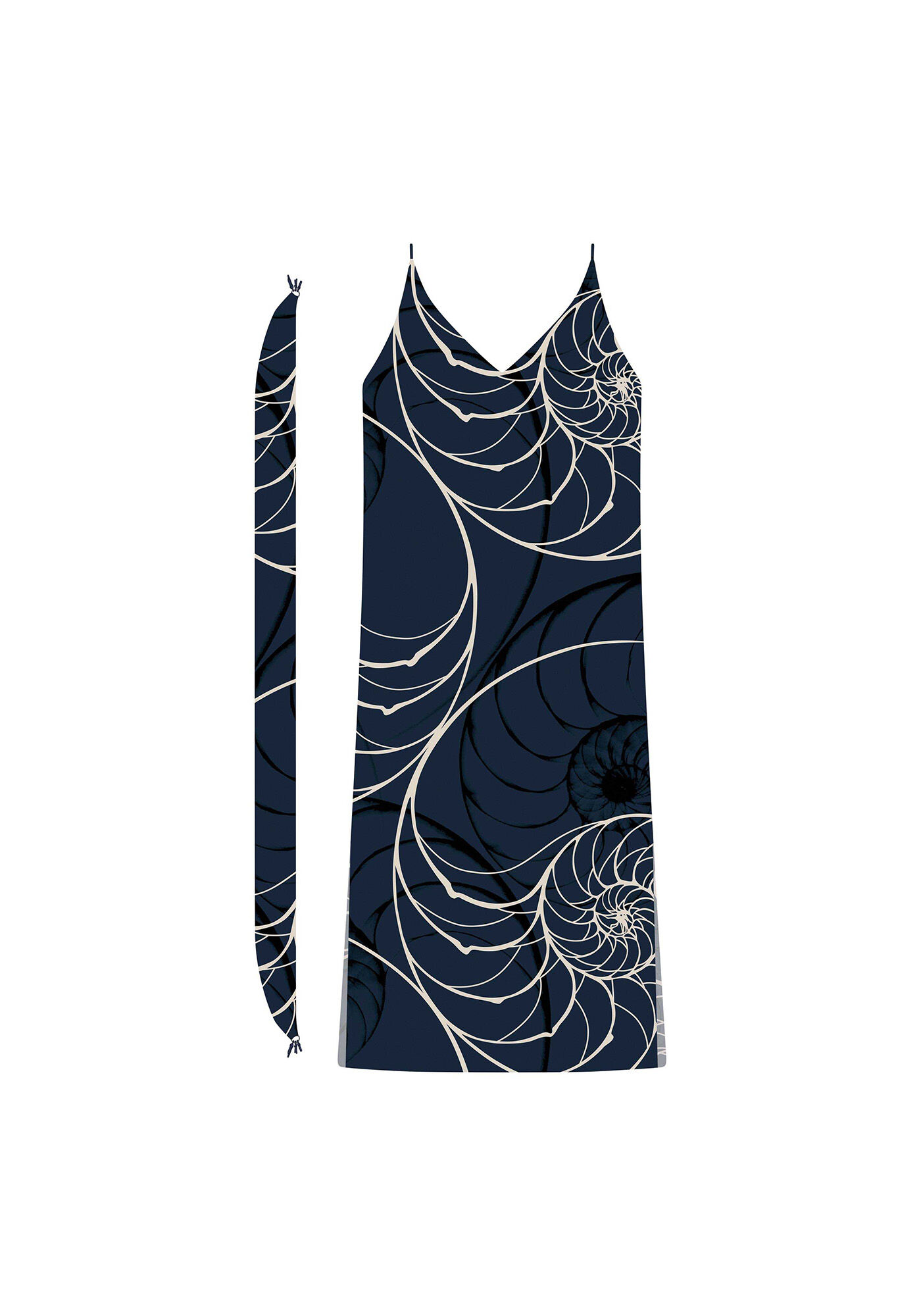 Vestido M&iacute;di Estampado com Cinto, , large.