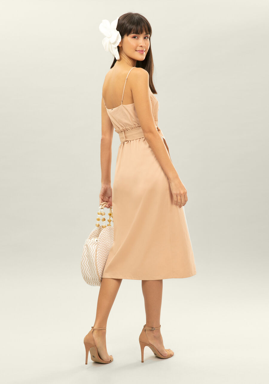 Vestido com Alças Mídi Cinto, . Vestido com Alças Mídi Cinto, , large.