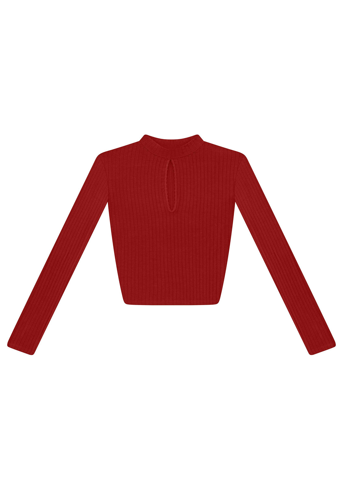 Blusa Manga Longa Gola Alta, , large.