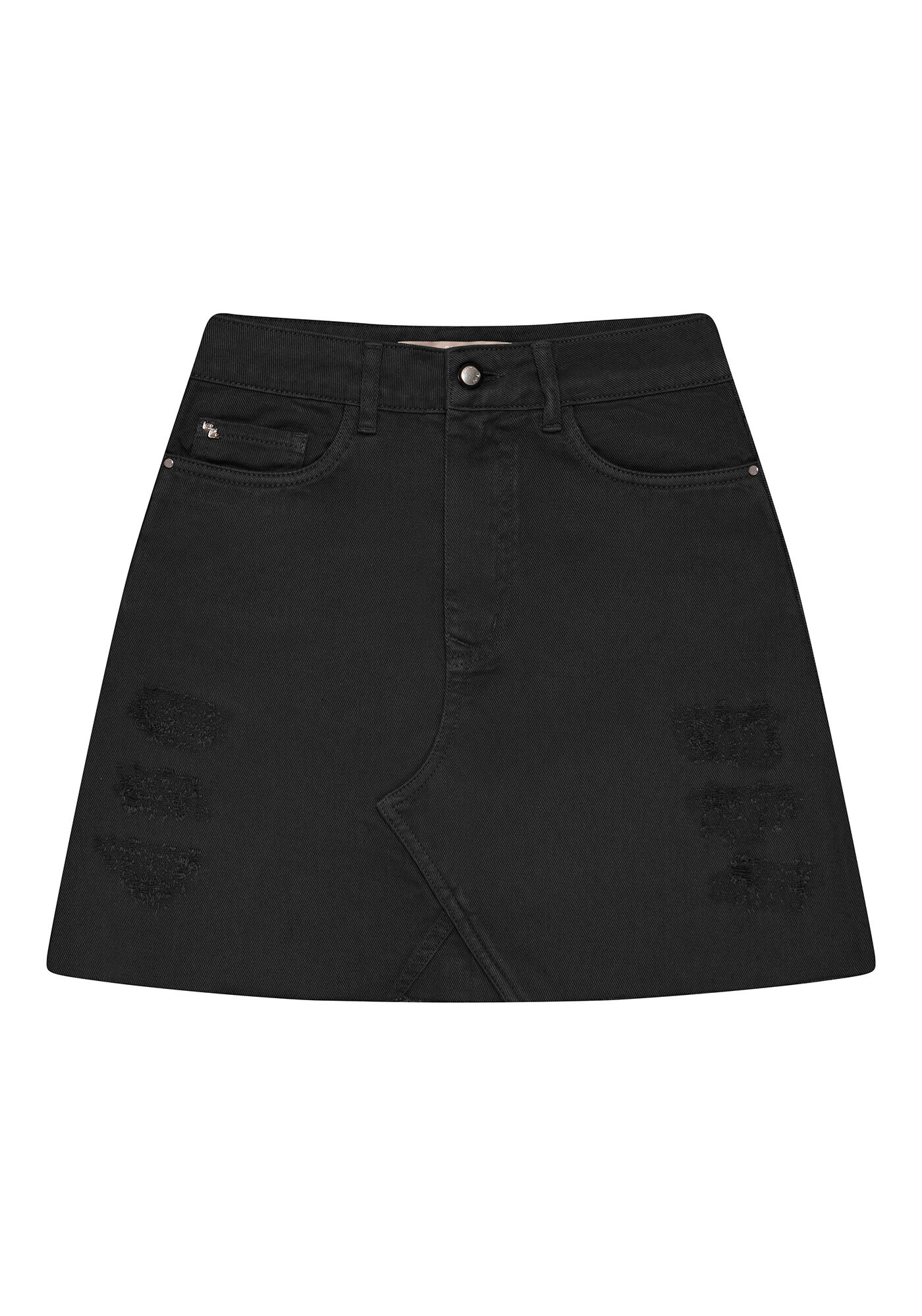 Saia Curta Linha A Jeans, , large.