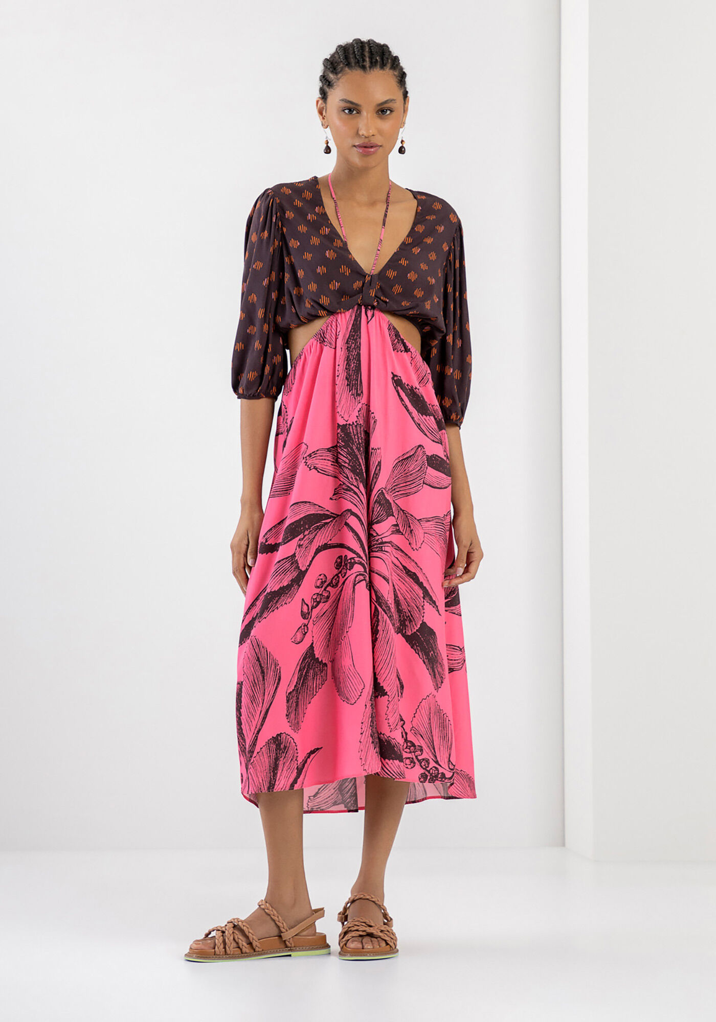 Vestido com hot sale duas estampas