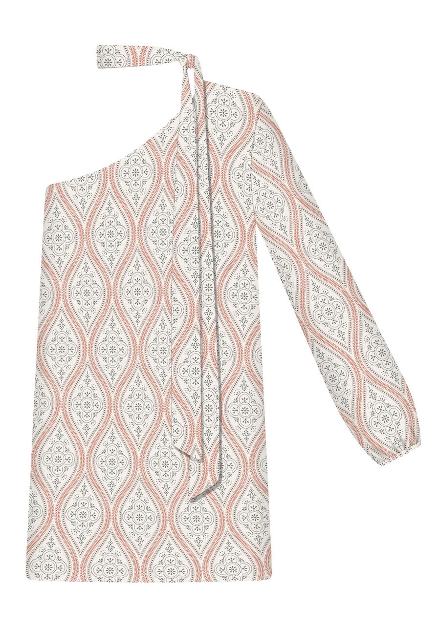 Vestido Ombro Só com Faixa Tecido, . Vestido Ombro Só com Faixa Tecido, , large.