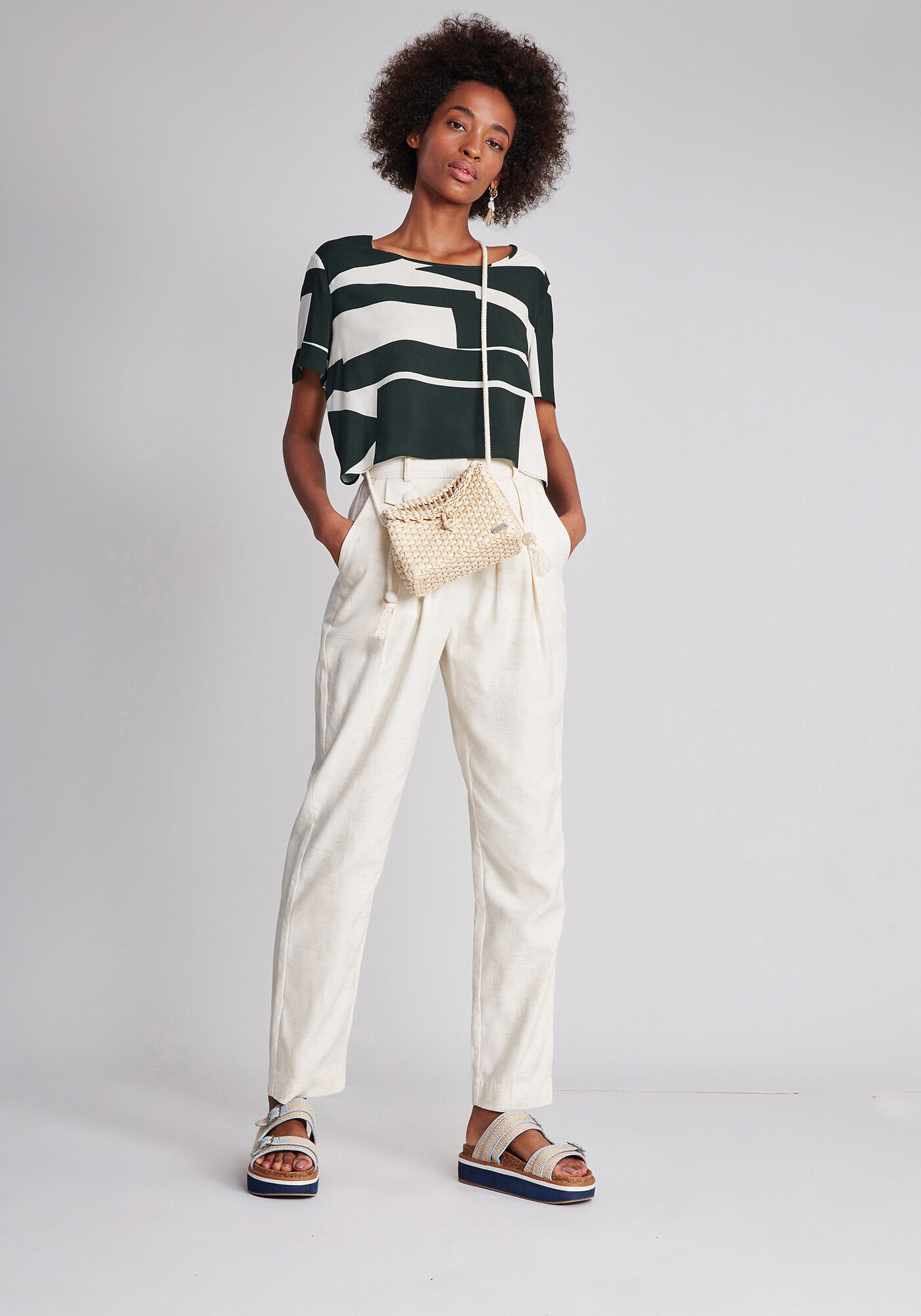 Blusa Cropped Estampa, , large.