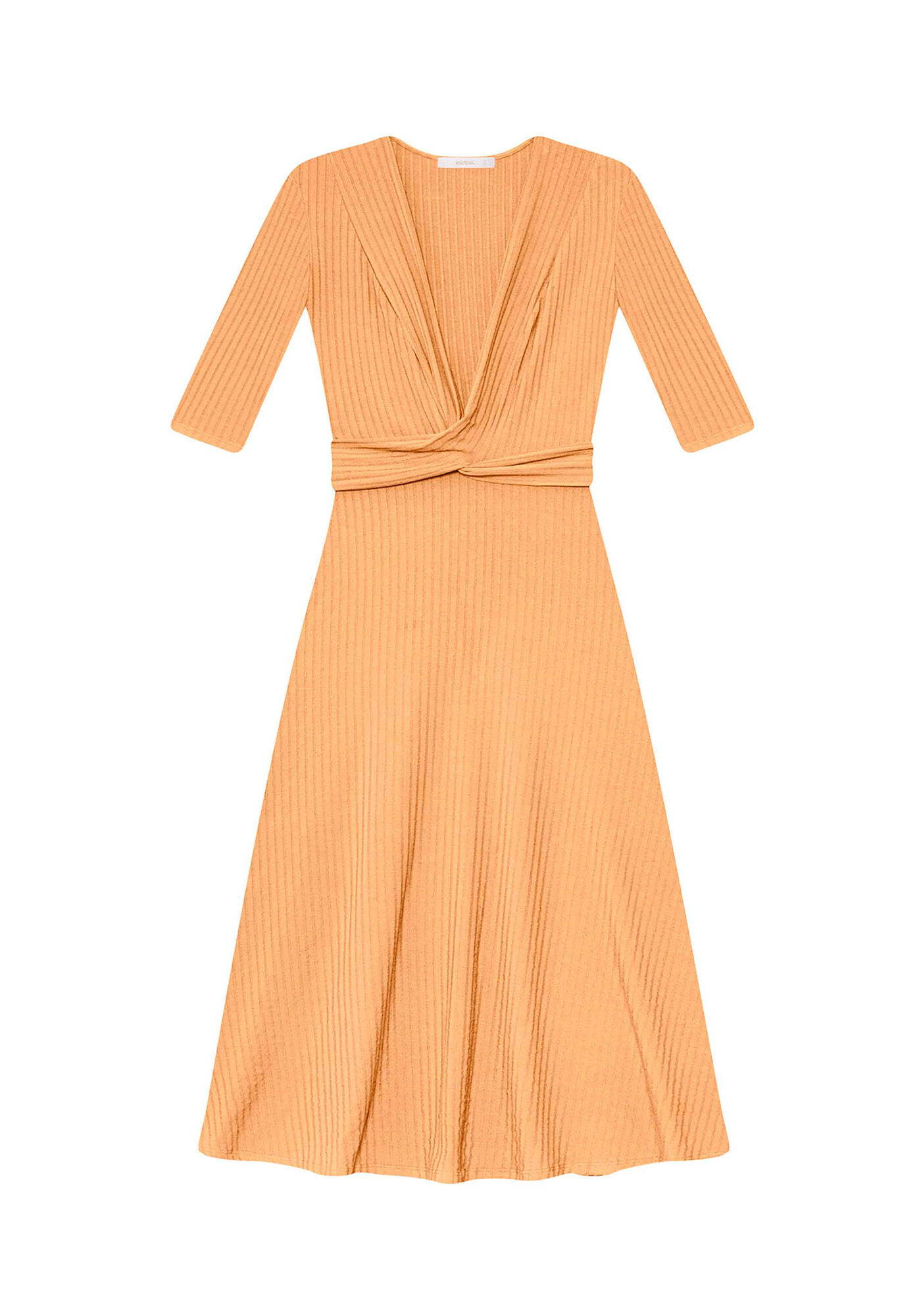 Vestido Malha Canelado Tracy Midi, , large.