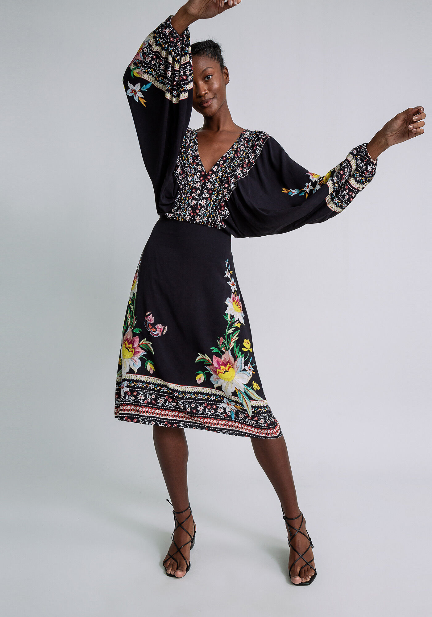 Blusa Manga 3/4 M&aacute;xi Estampa, NOSTALGIA, large.