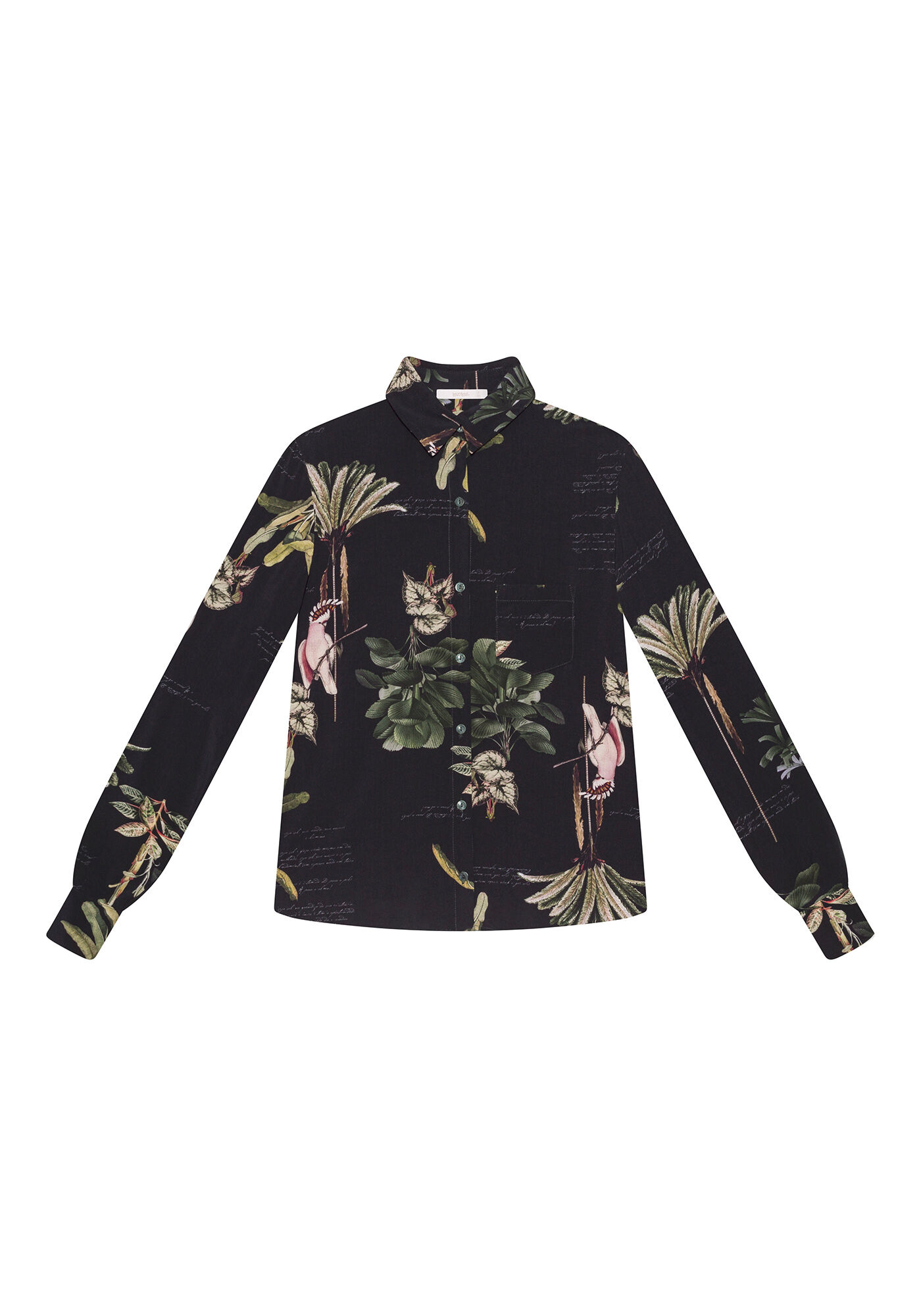 Camisa Manga Longa com Gola Estampa, POESIA, large.