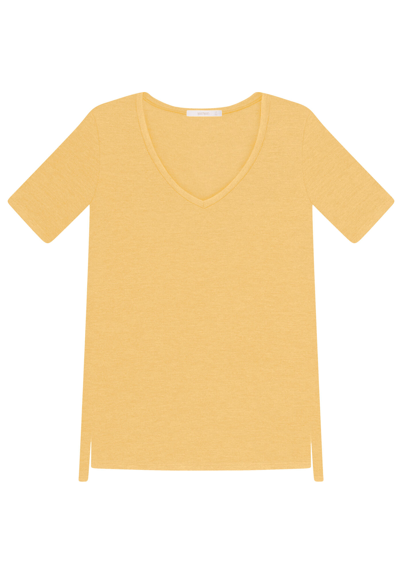 Blusa B&aacute;sica em Malha Decote V, , large.