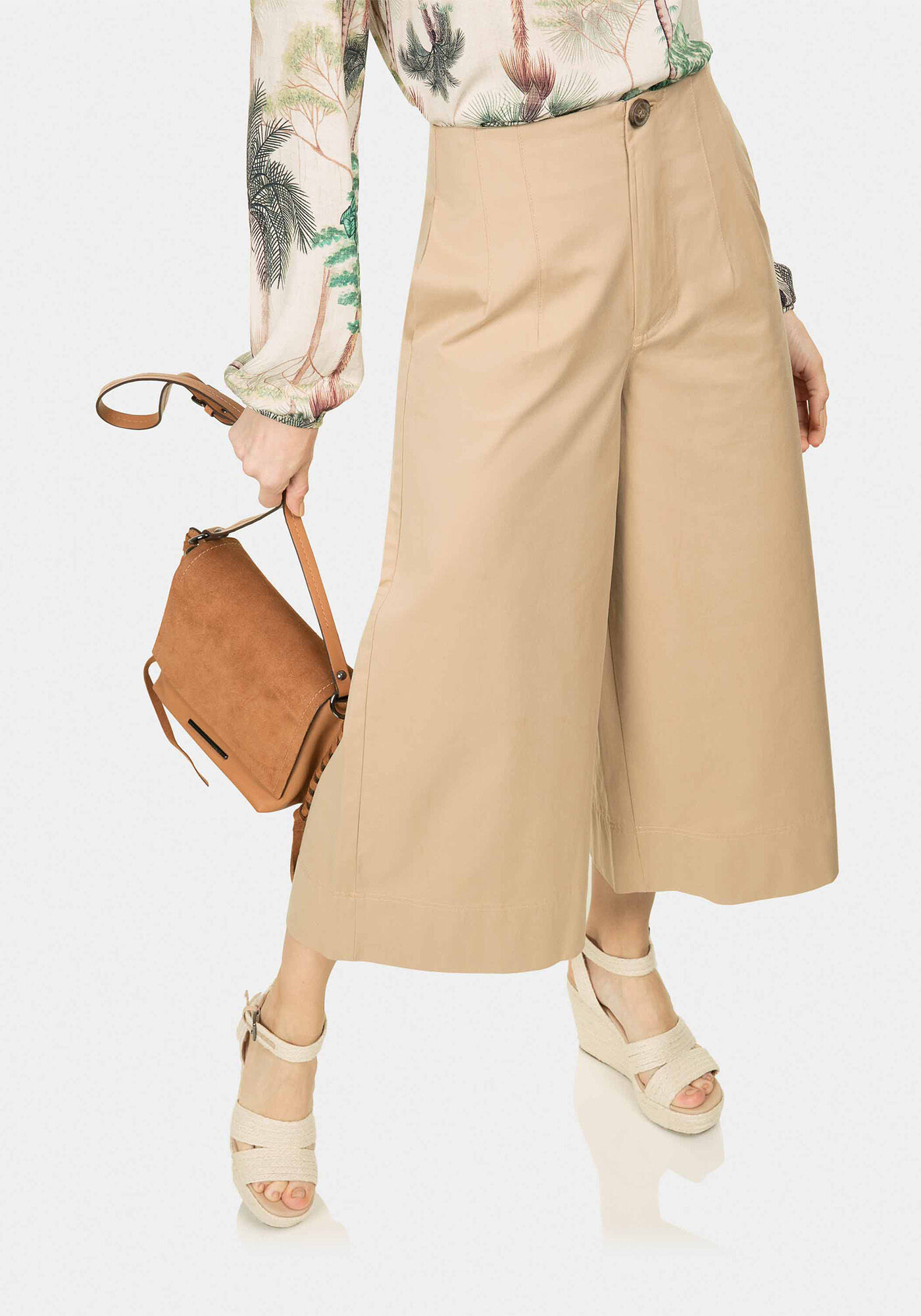 Cal&ccedil;a Pantacourt Cintura Alta, , large.