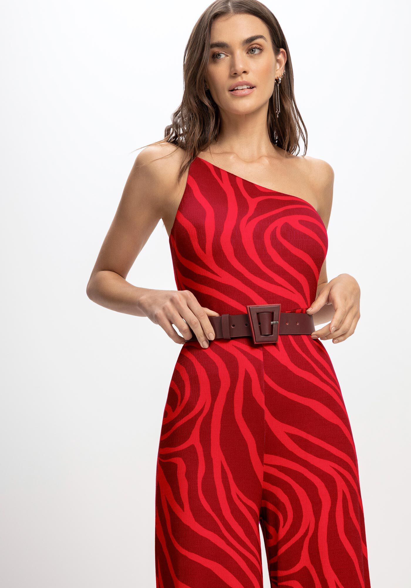 Macac&atilde;o Midi Estampado Ombro S&oacute;, MAGMA, large.