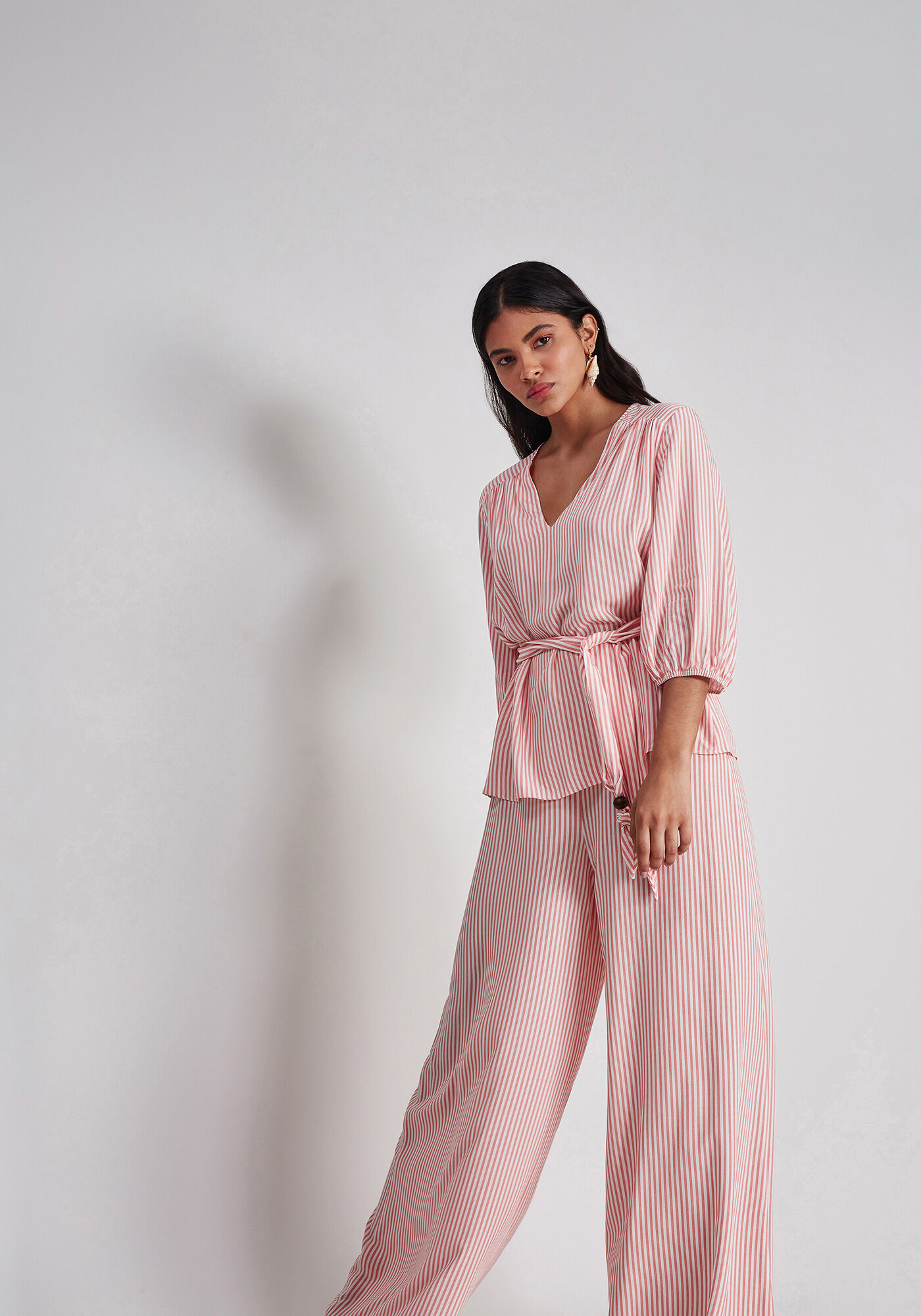 Blusa Manga 3/4 Cinto Estampa, , large.