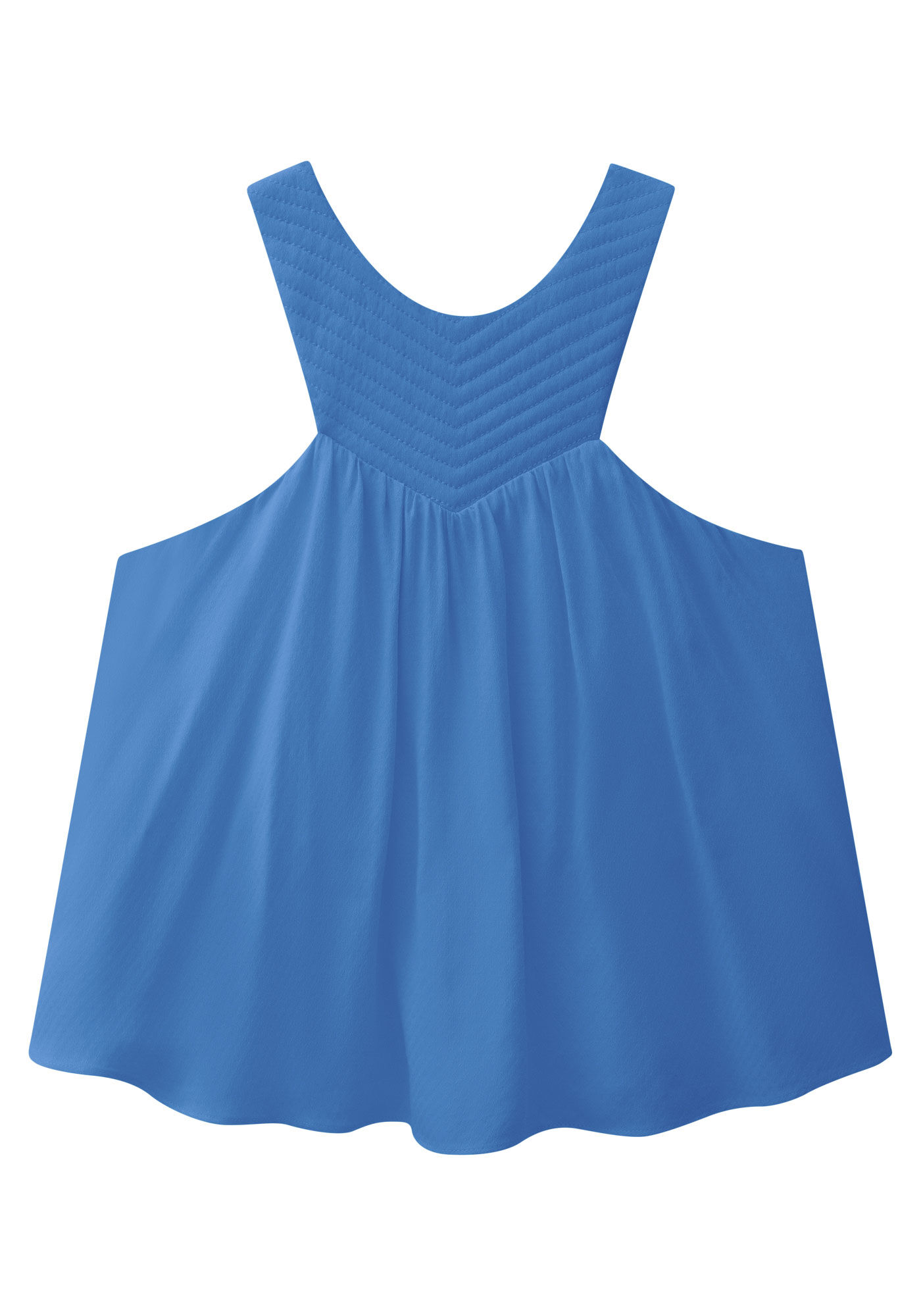 Blusa Ampla em Viscose com Recorte Bordado, , large.