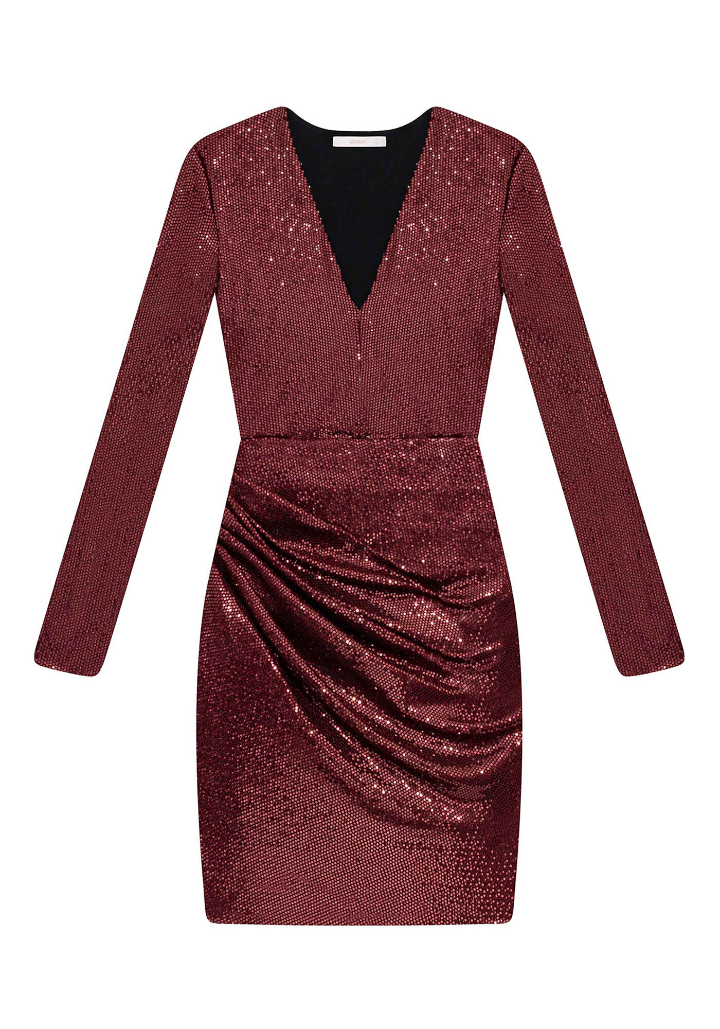 Vestido Malha Paet&ecirc; Curto, , large.