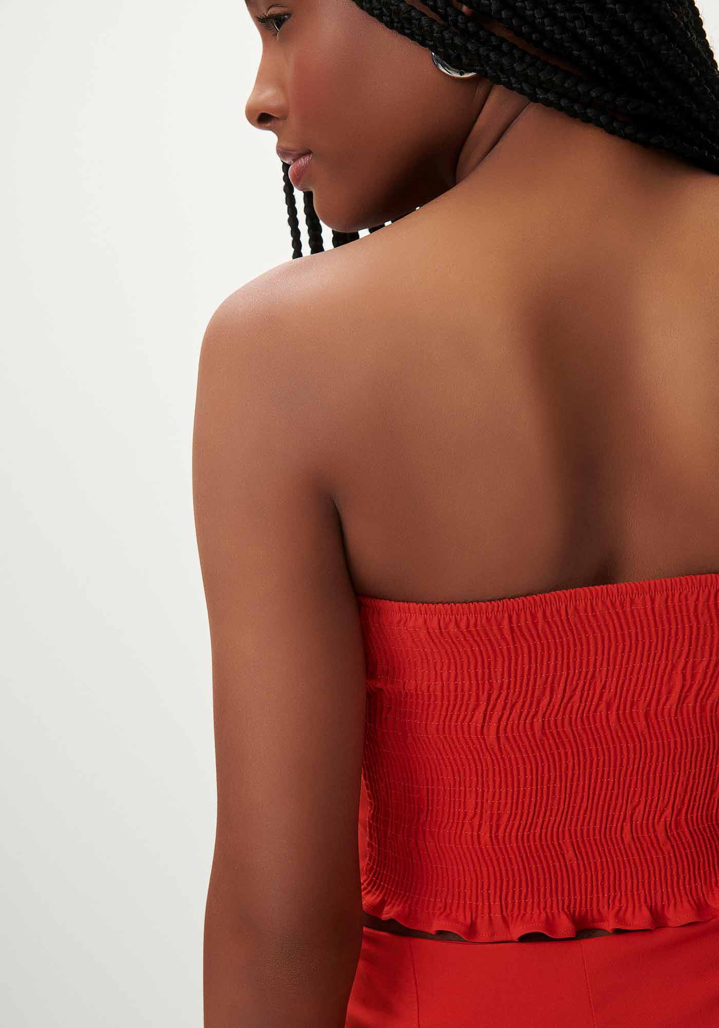 Blusa Cropped Corset Sem Al&ccedil;a, , large.