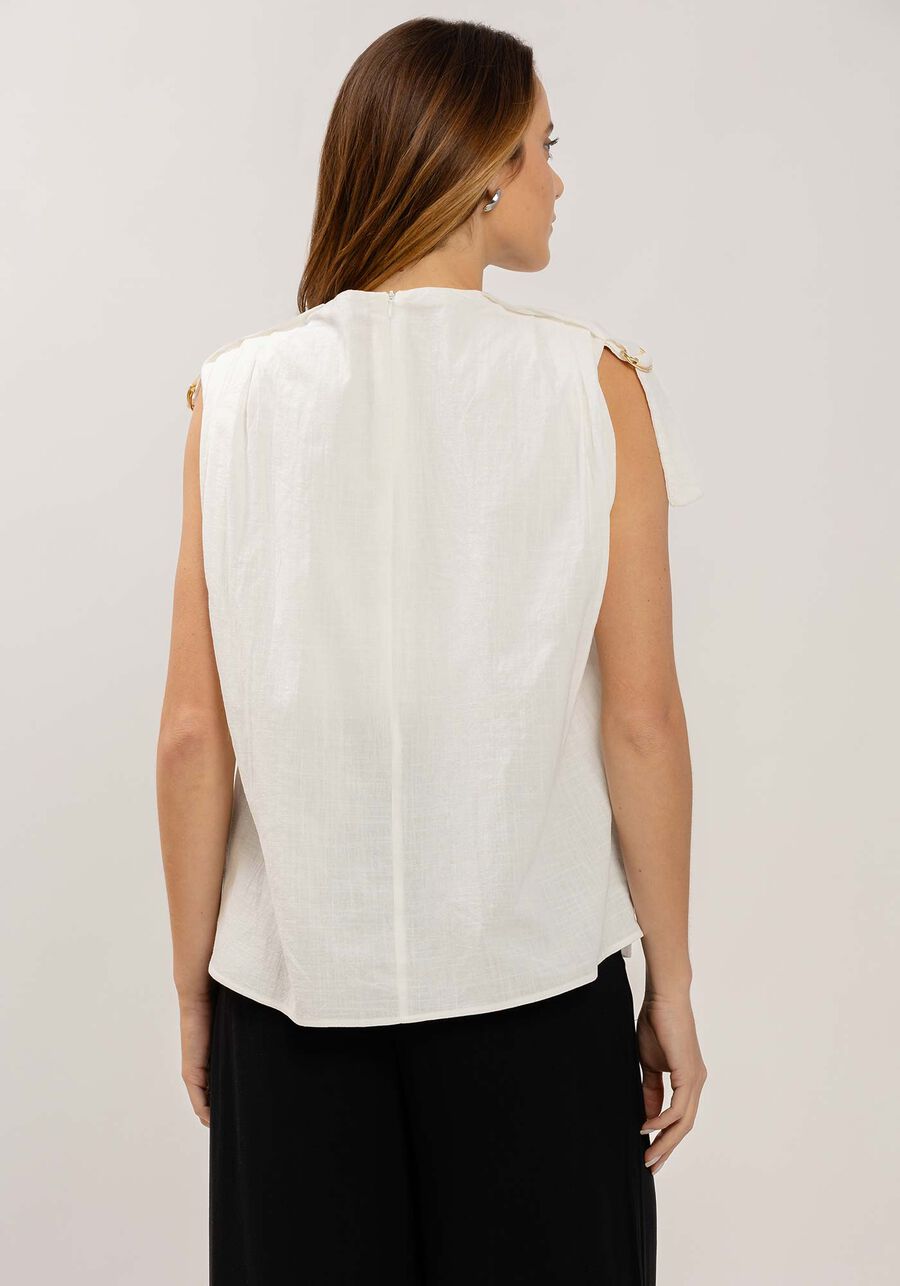 Blusa Muscle Tee com Pregas Ombros, . Blusa Muscle Tee com Pregas Ombros, , large.