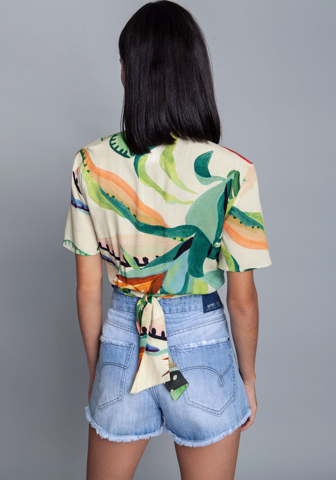 Blusa Cropped Tecido Rayon Bali, , large.