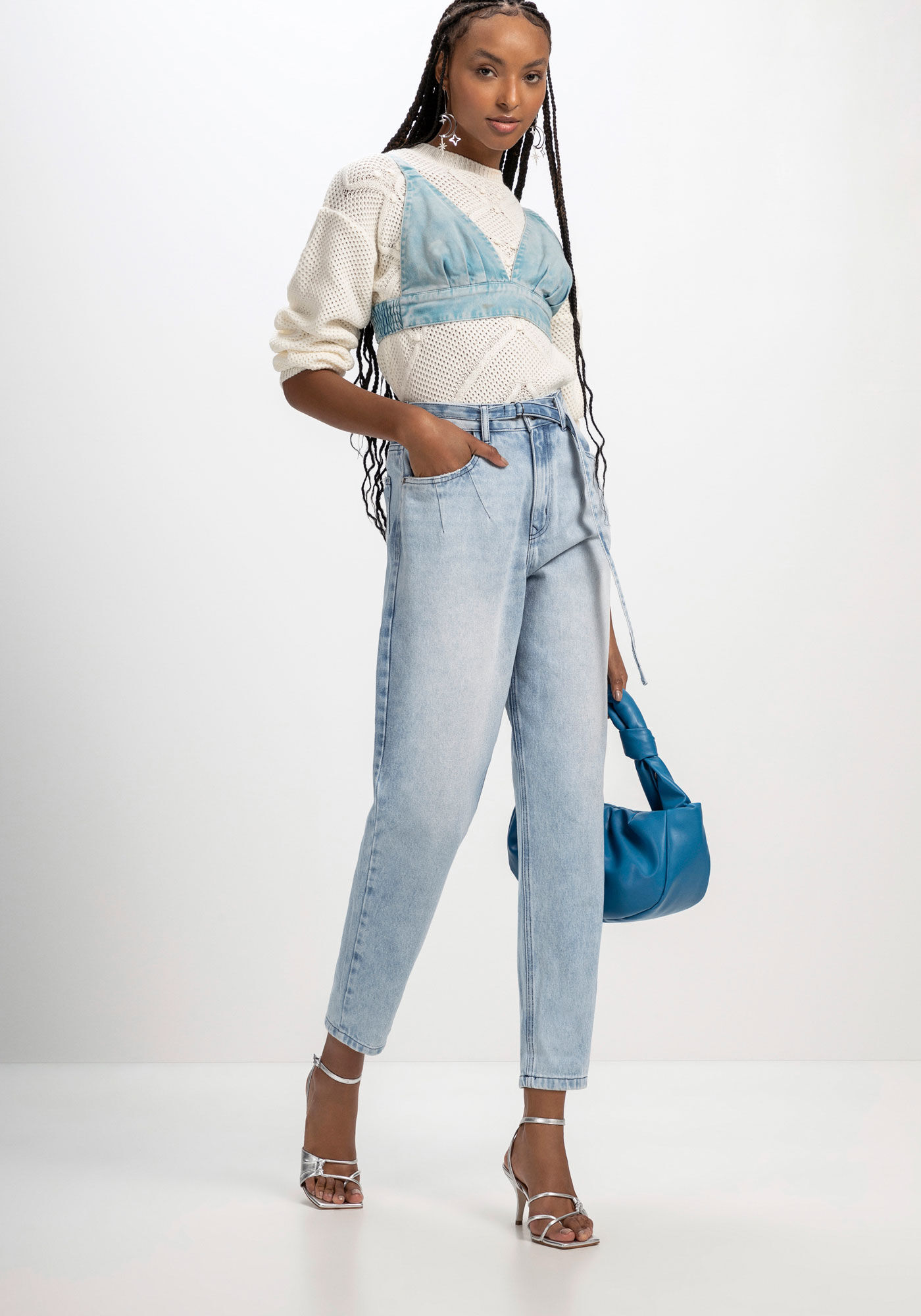 Calças plissadas bershka sale