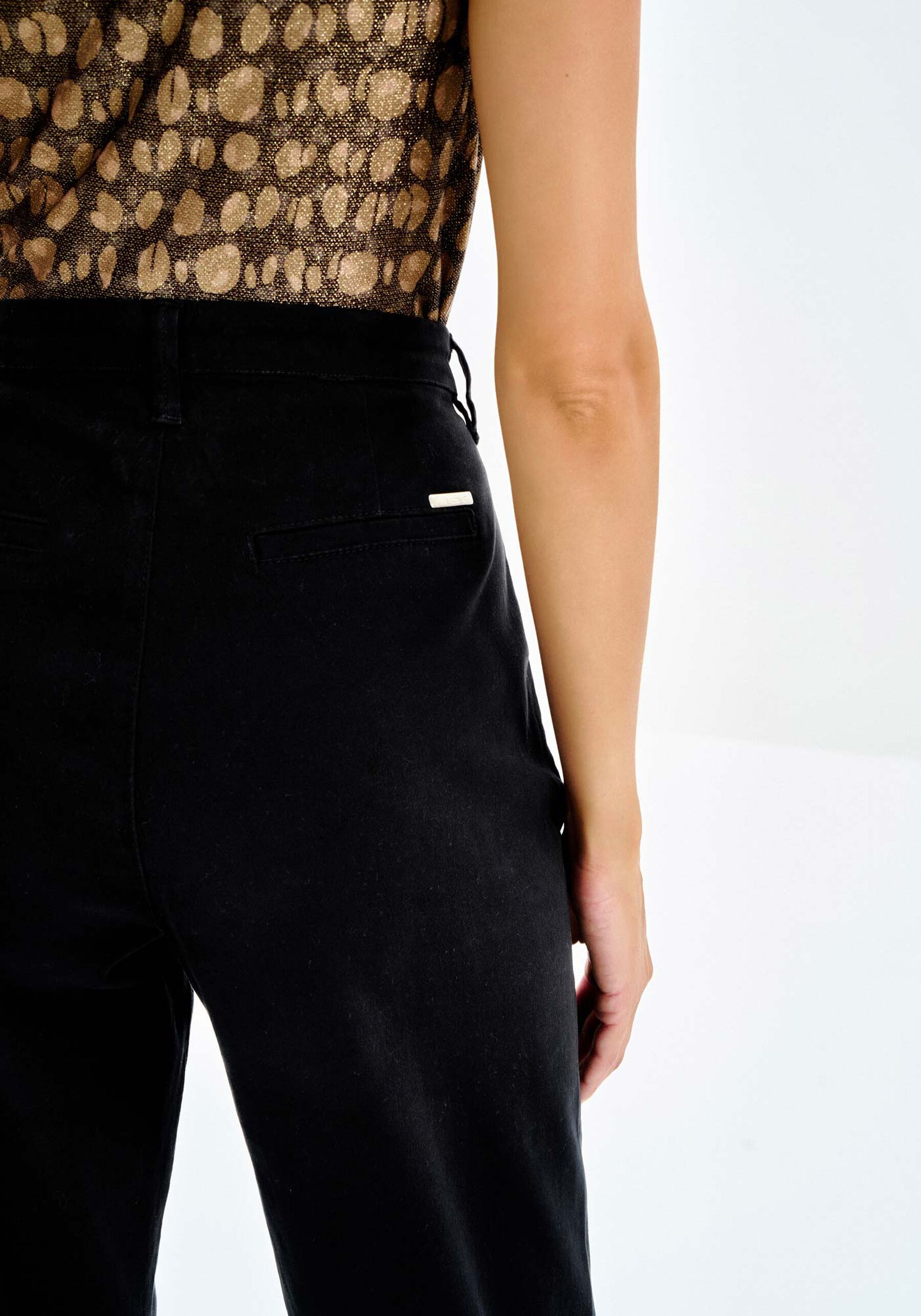 Calça Sarja Slim Cropped Cintura Alta, . Calça Sarja Slim Cropped Cintura Alta, , large.