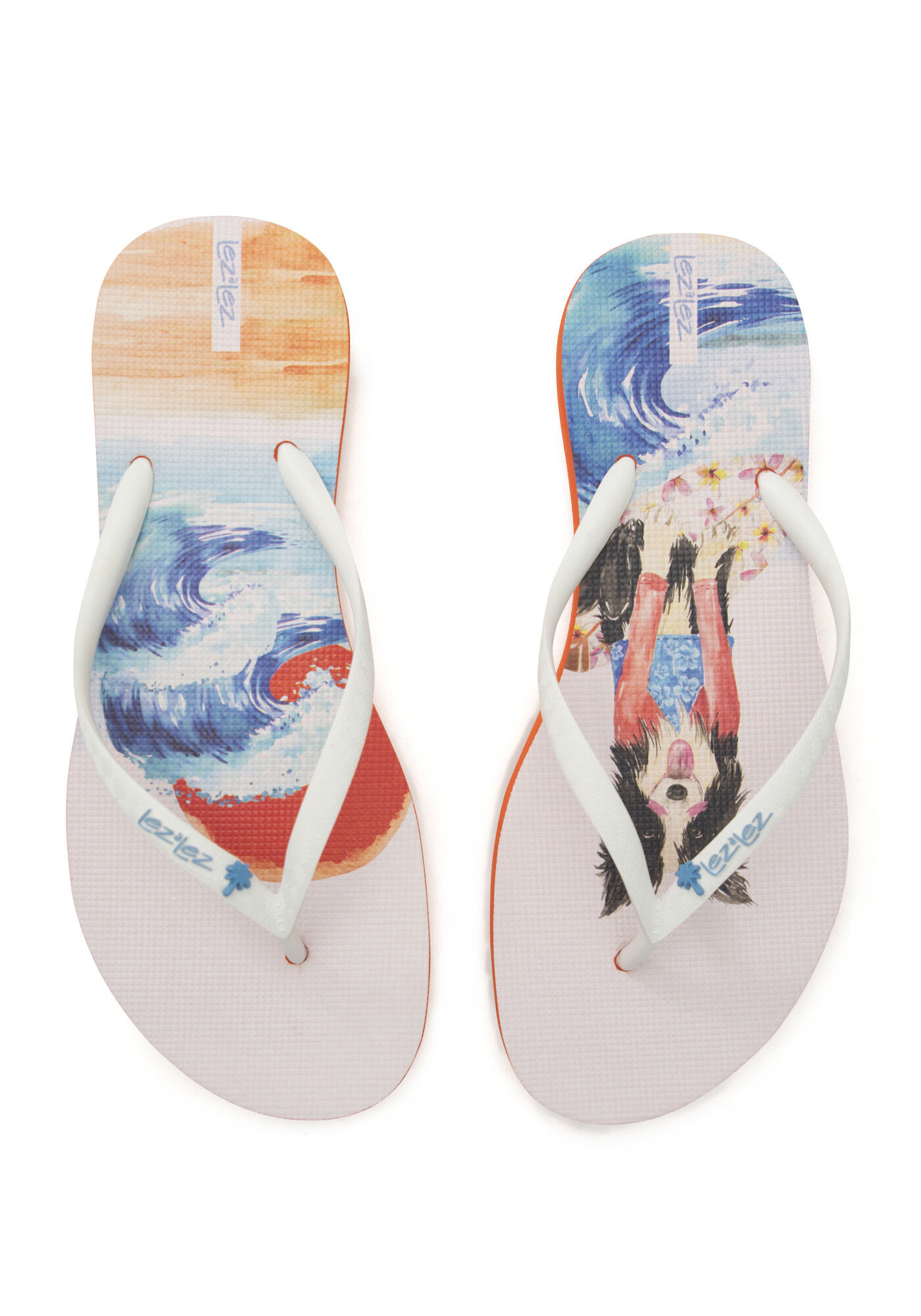 Chinelo em Borracha com Estampa Surf Dog, , large.
