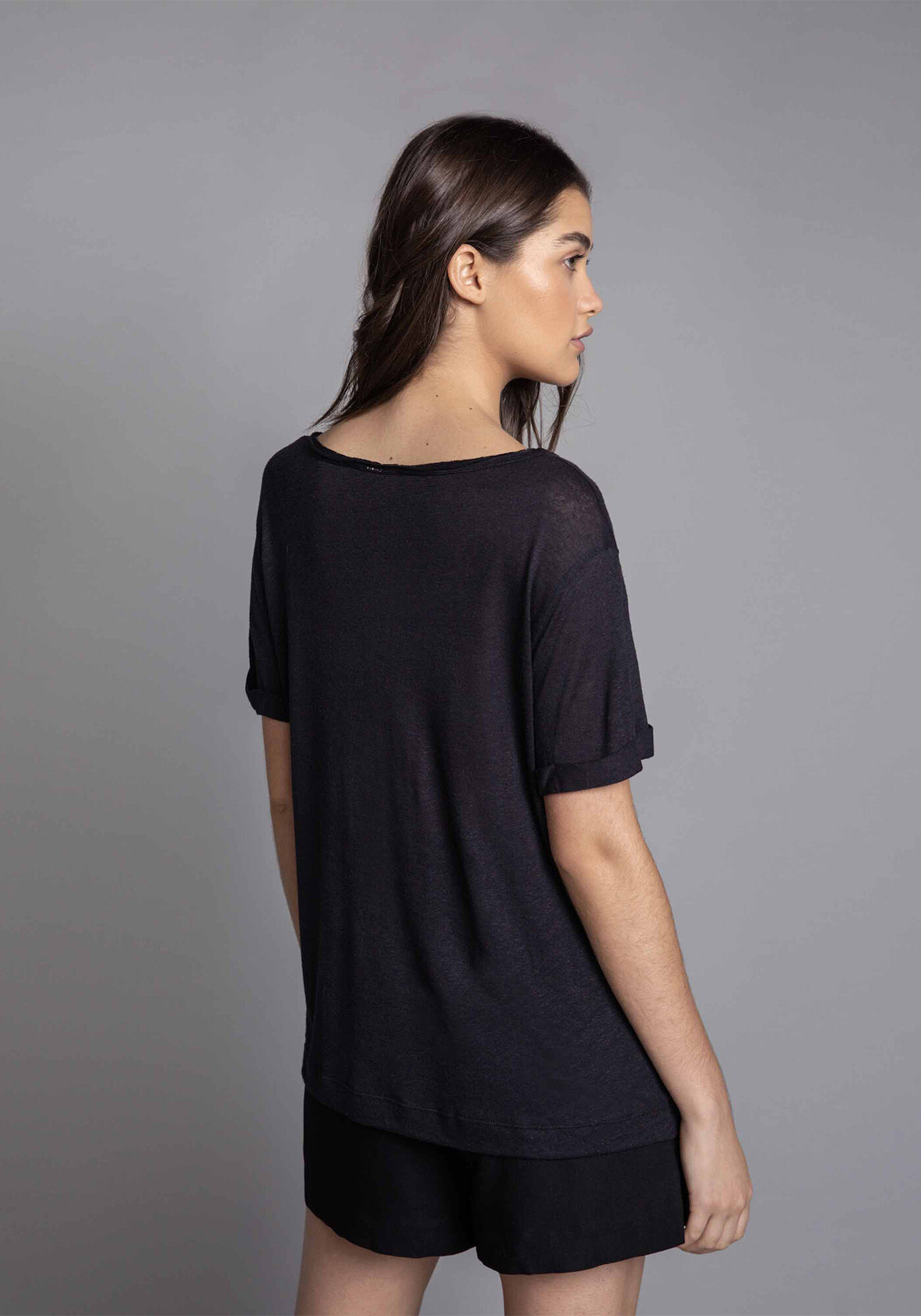 Blusa Decote V Less is More Branco Off White, , large.