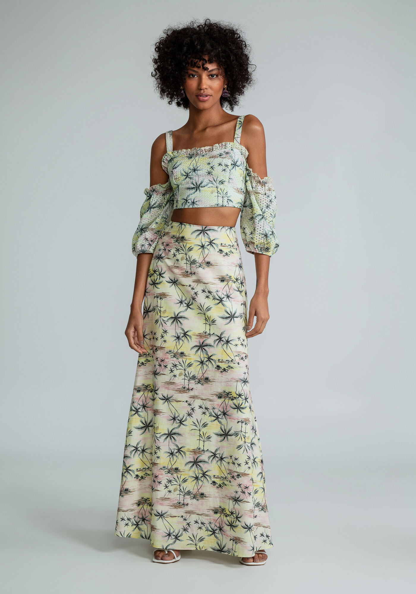 Blusa Cropped Manga Bufante Laise, , large.