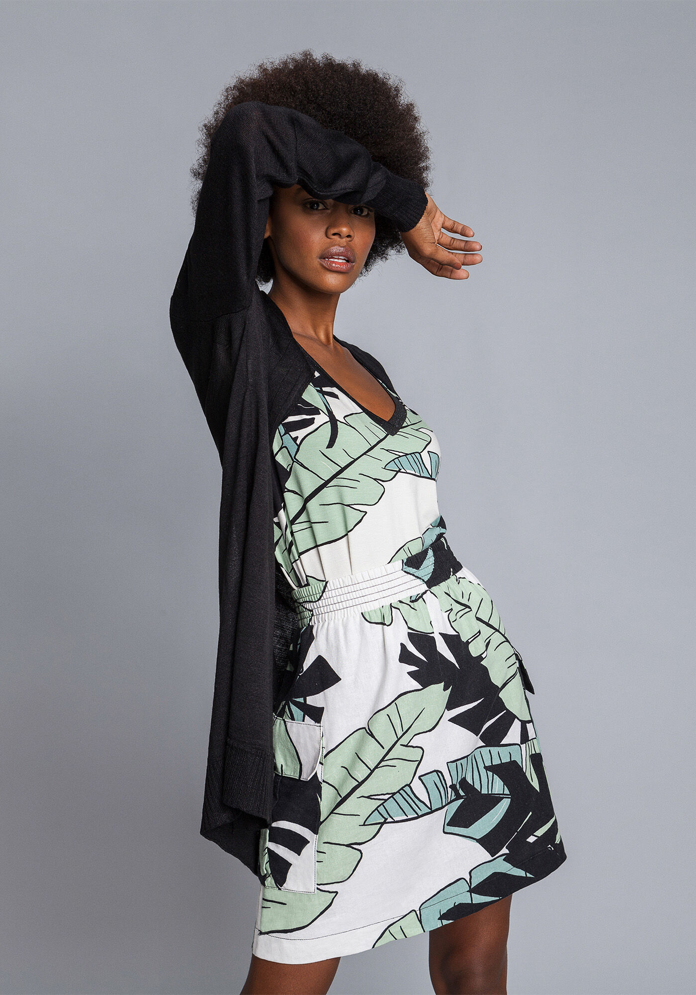 Saia Linho Estampada, , large.