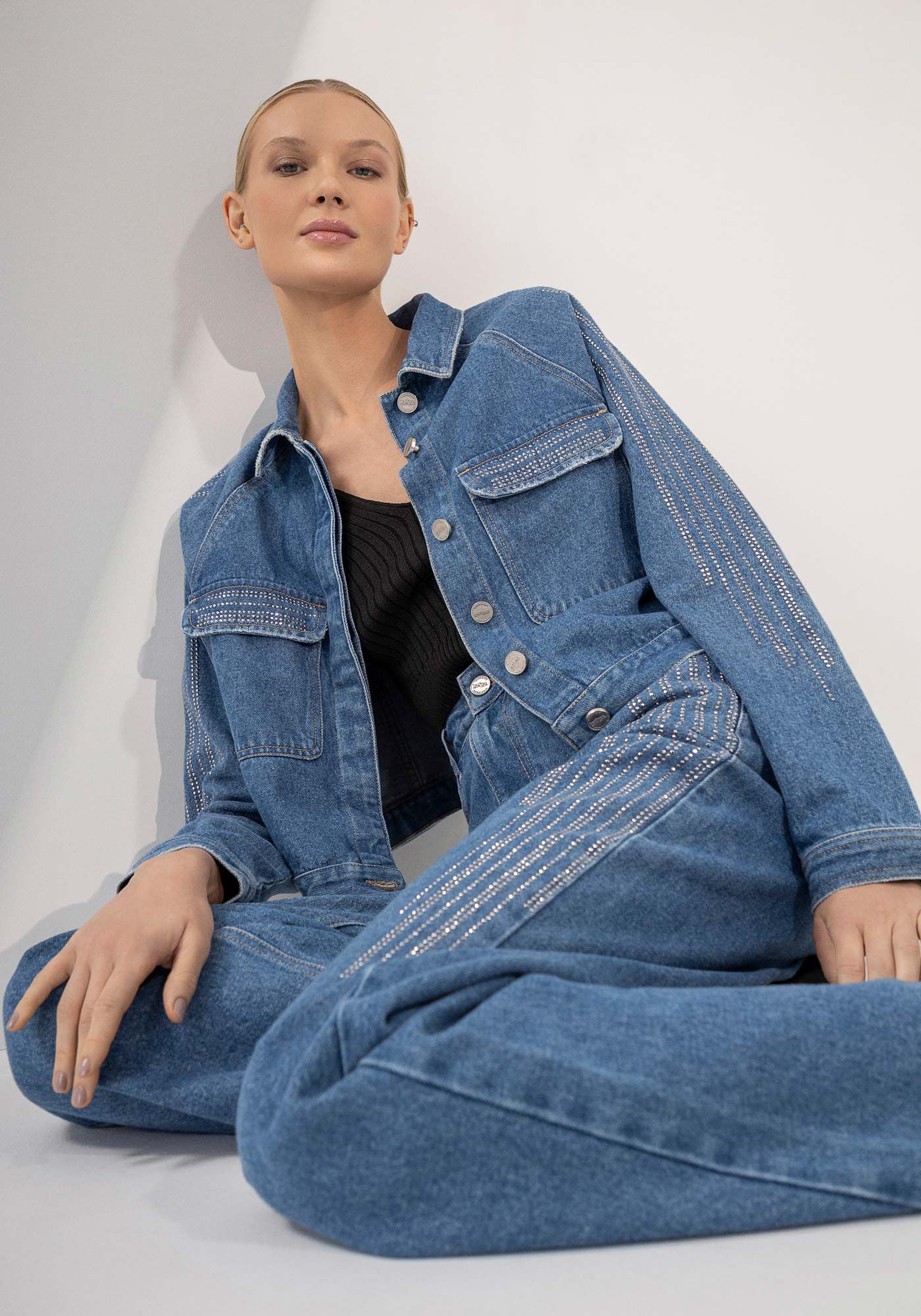 Calca jeans cheap com perola zara