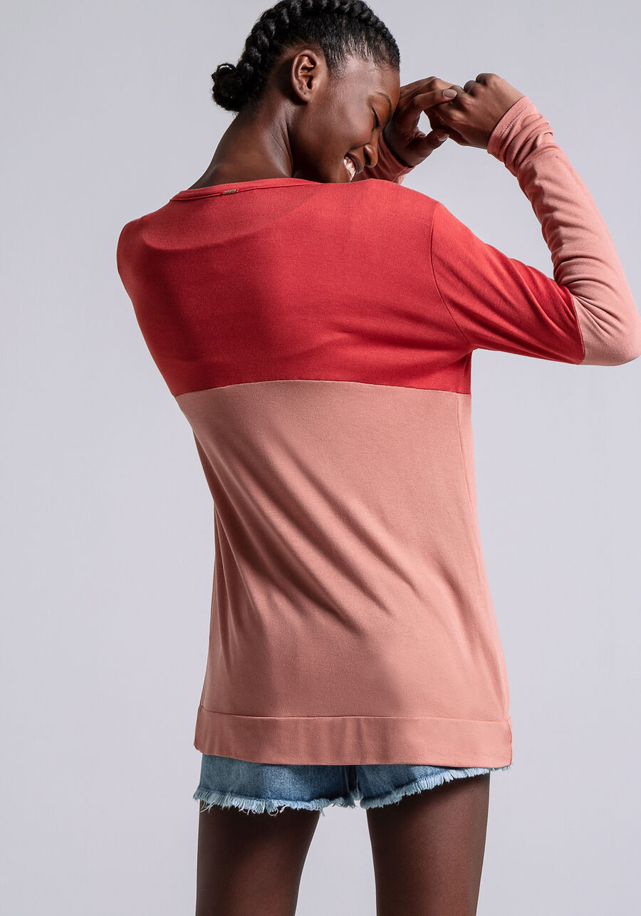 Cardigan Boyfriend Bicolor, ROSA. Cardigan Boyfriend Bicolor, ROSA, large.