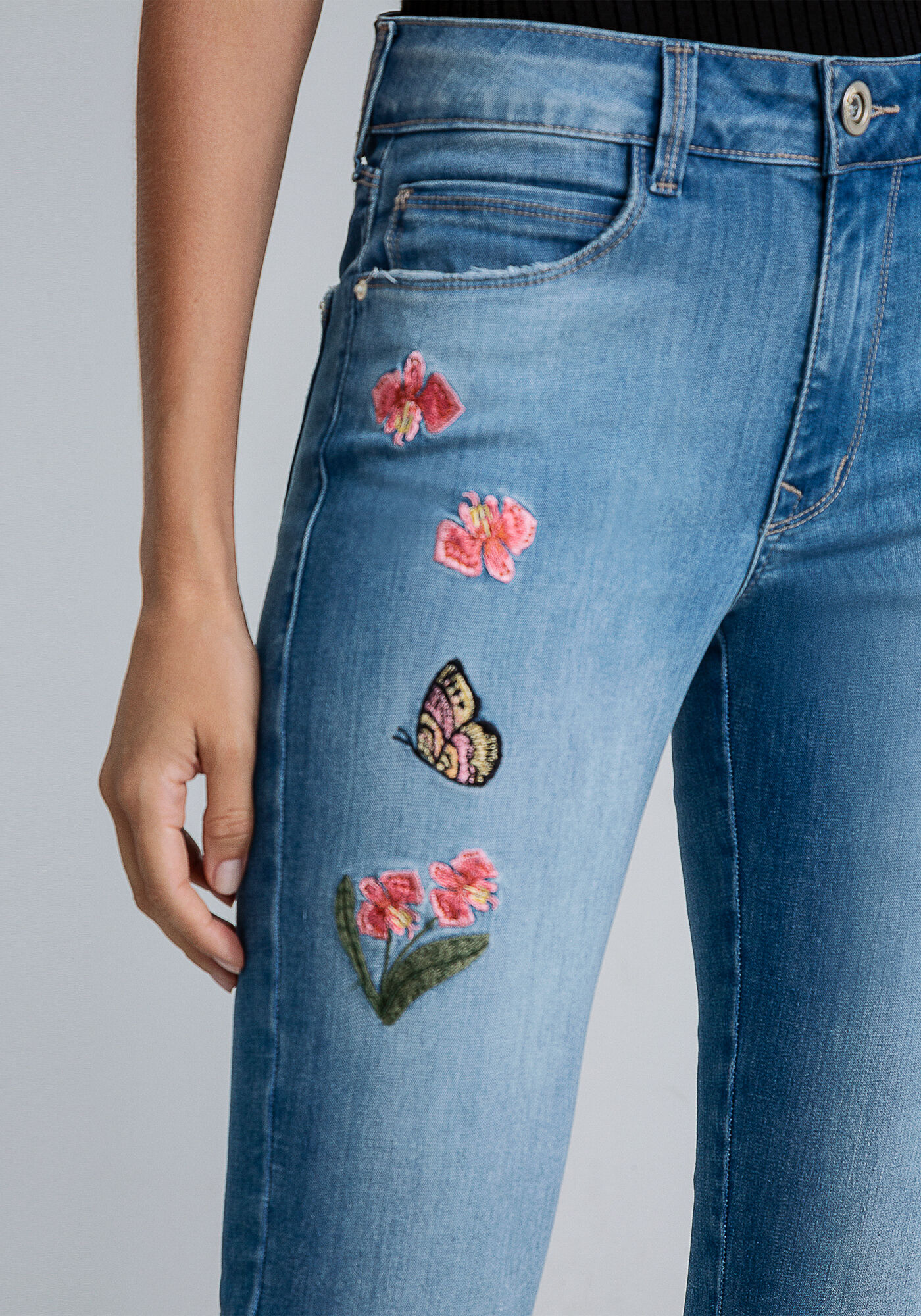 Cal&ccedil;a Jeans Skinny Cropped Bali Elastic, JEANS, large.