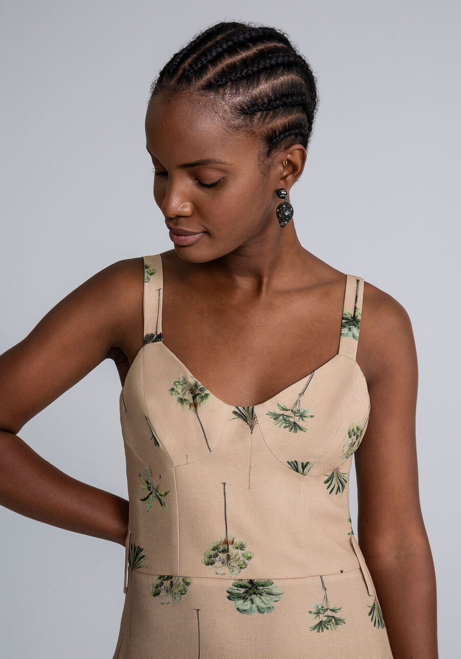 Vestido com Alças Midi Faixa Estampa, ARVOREDO. Vestido com Alças Midi Faixa Estampa, ARVOREDO, large.