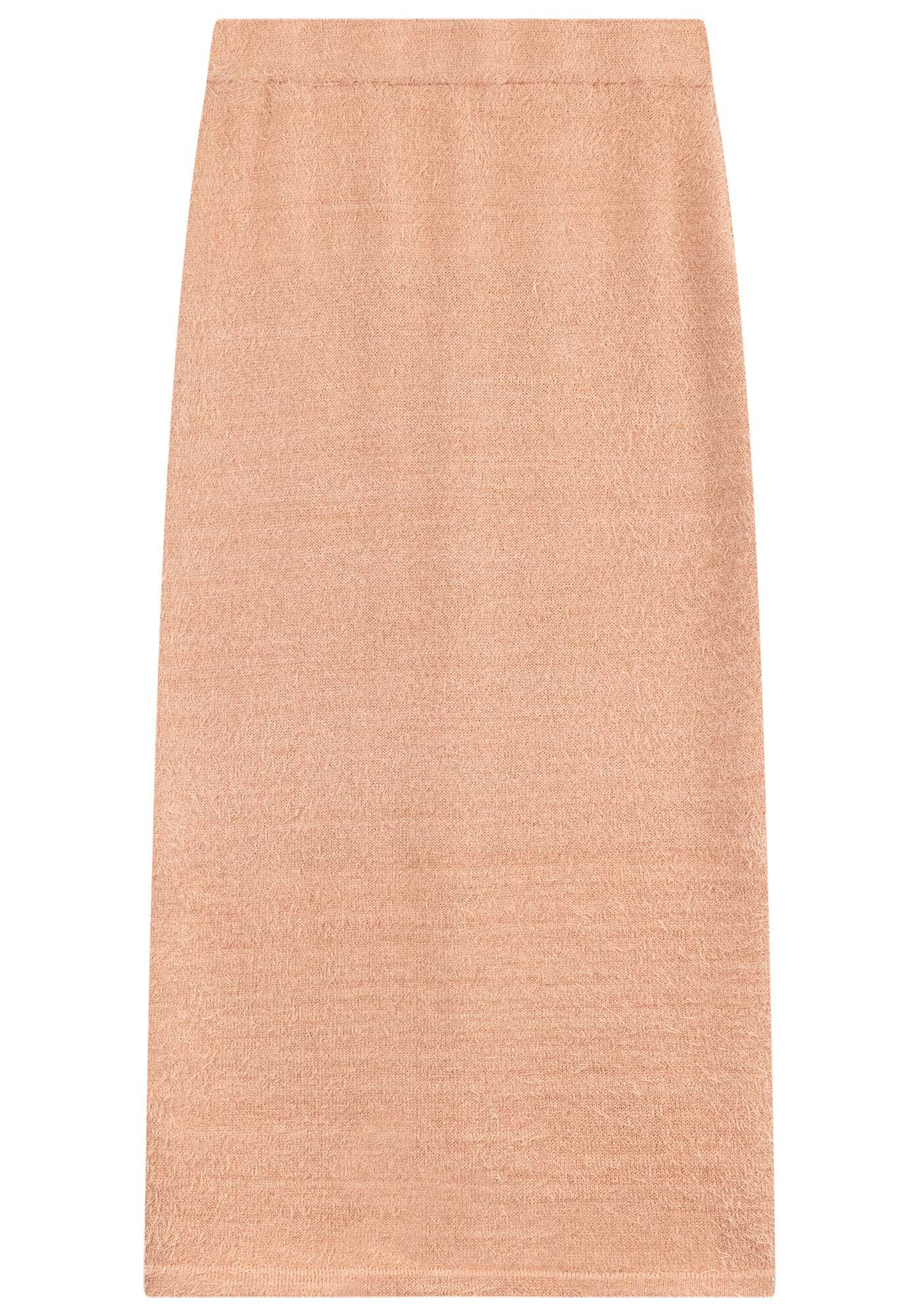 Saia Midi em Tric&ocirc; com Cintura Alta, , large.