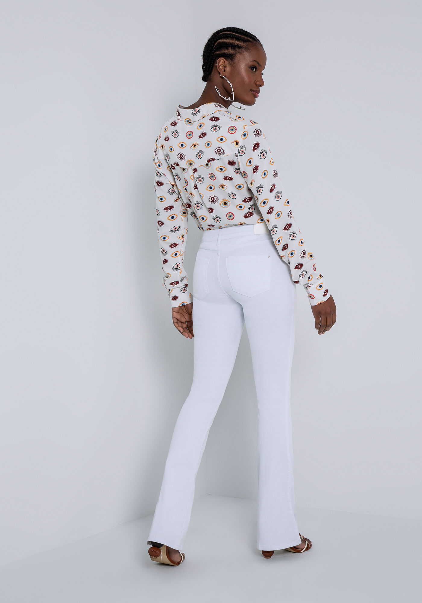 Calça boot cut sales branca