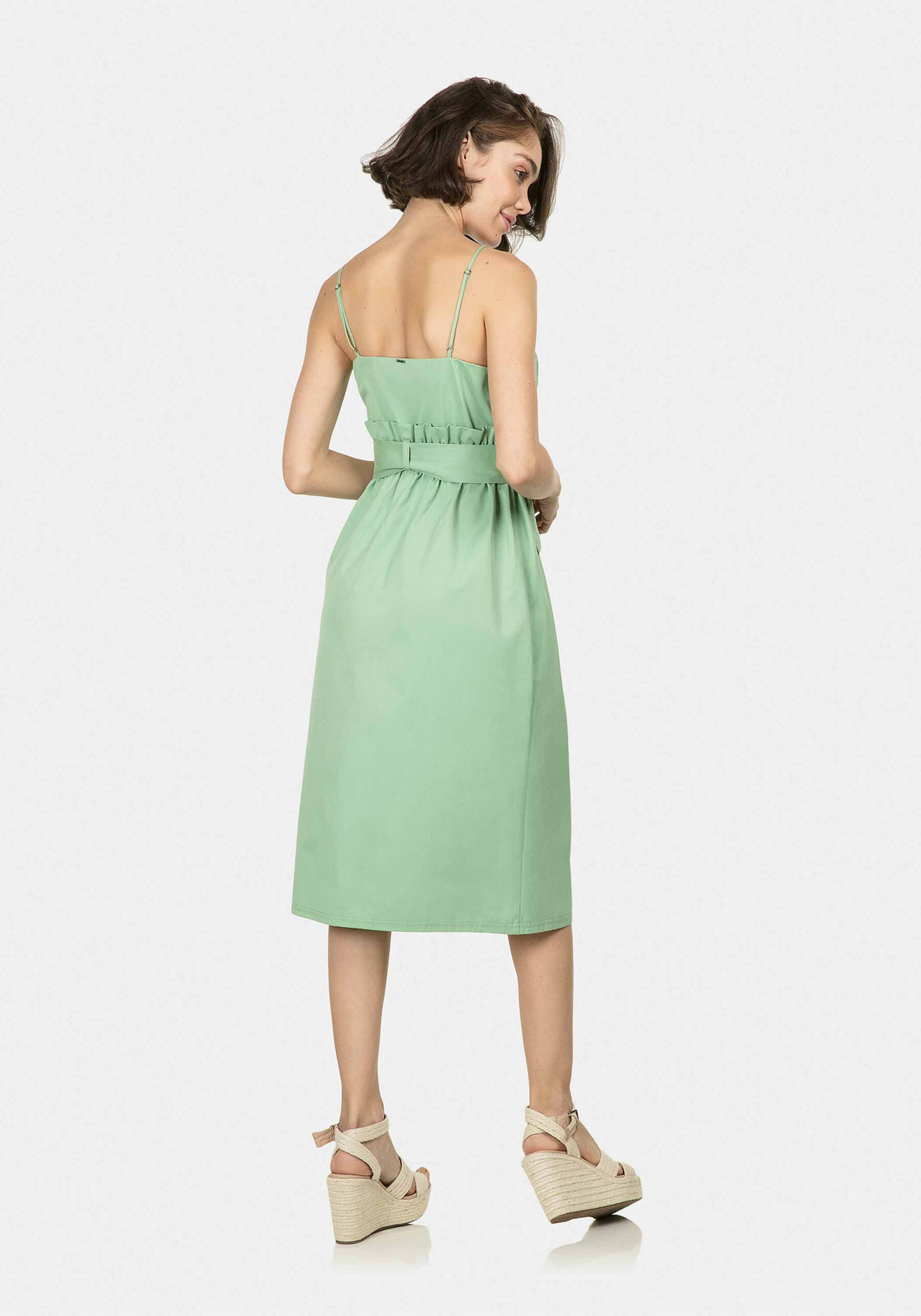 Vestido com Alças Mídi Cinto, . Vestido com Alças Mídi Cinto, , large.