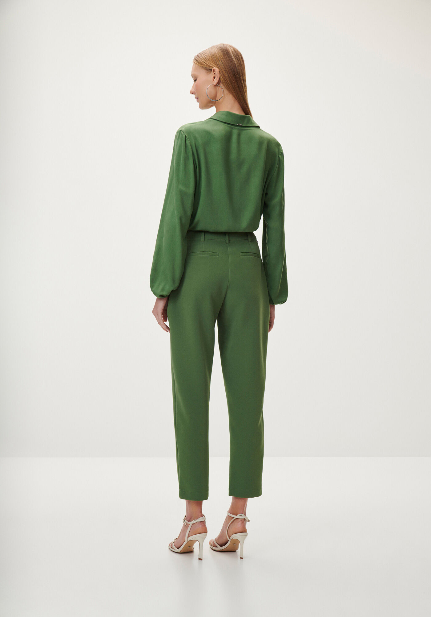 Camisa Manga Longa Bufante em Crepe, , large.