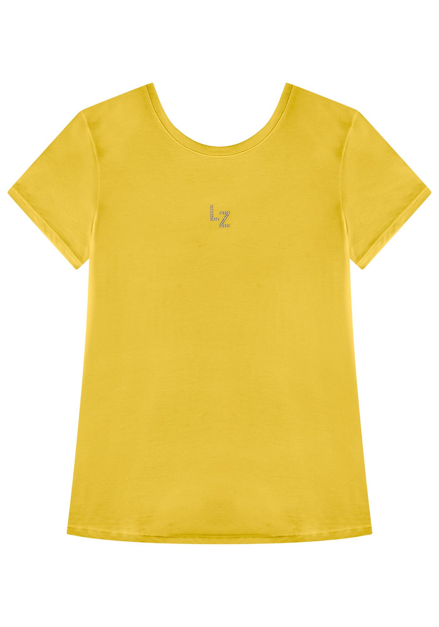 Blusa T-shirt De Mangas Curtas Em Algod&atilde;o Com Assinatura, , large.