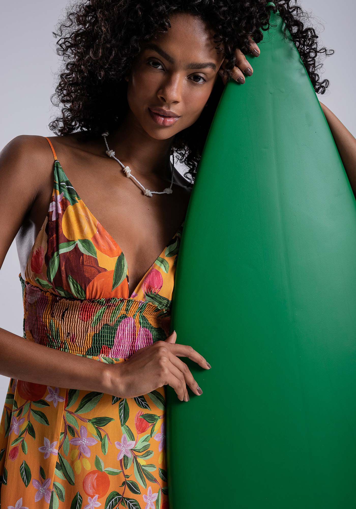 Vestido de viscose com babado discount