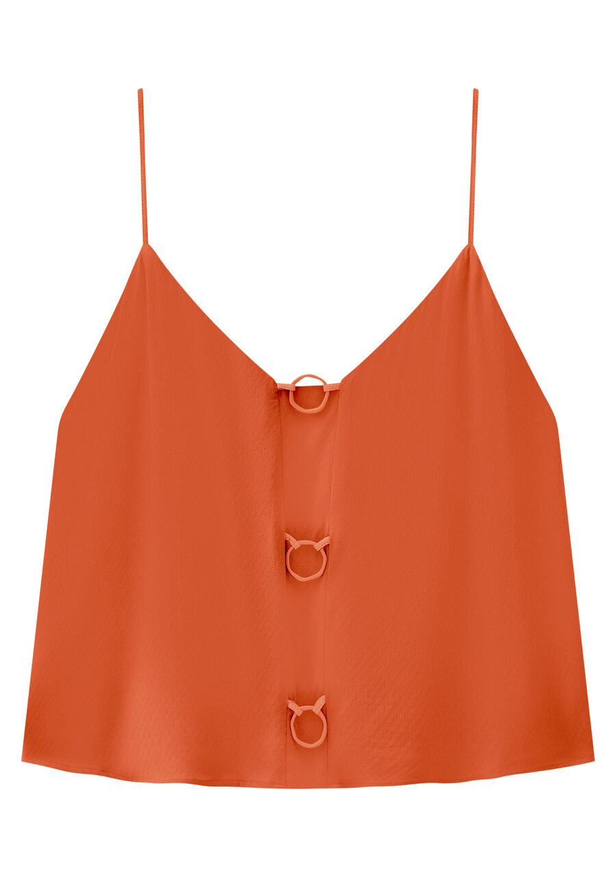 Blusa Alças em Viscose com Detalhe Argolas, . Blusa Alças em Viscose com Detalhe Argolas, , large.