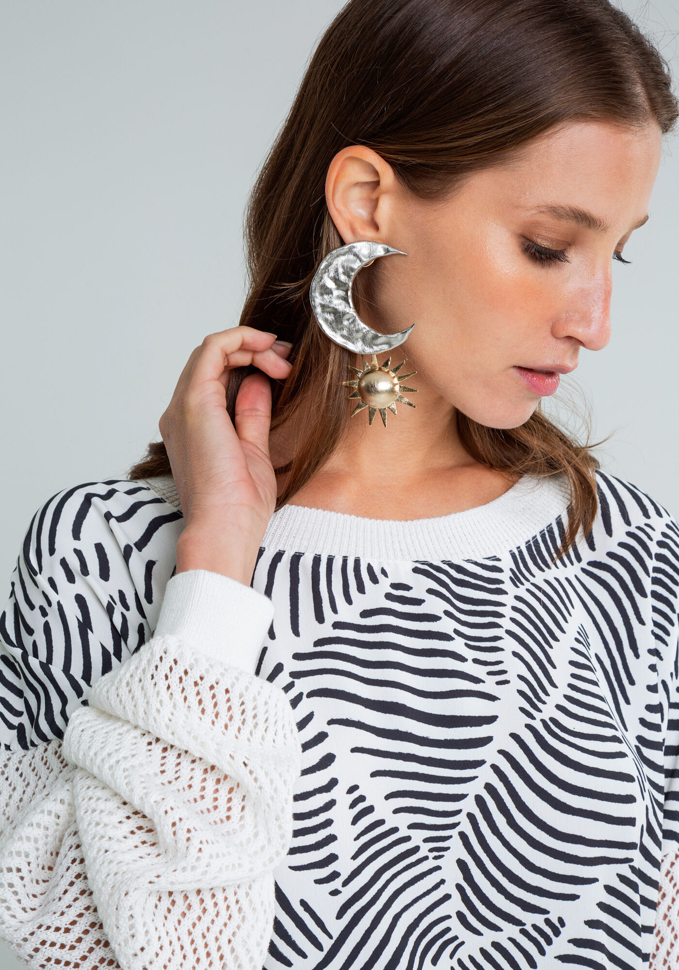 Blusa Manga Longa Tric&ocirc; Estampada, BRANCO OFF WHITE, large.