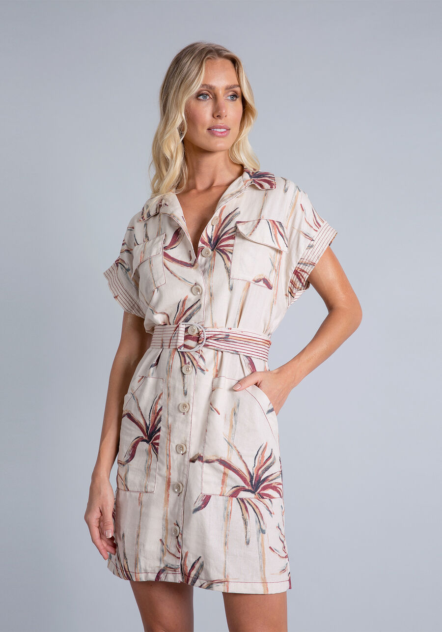 Vestido Chemise Cinto Linho, . Vestido Chemise Cinto Linho, , large.