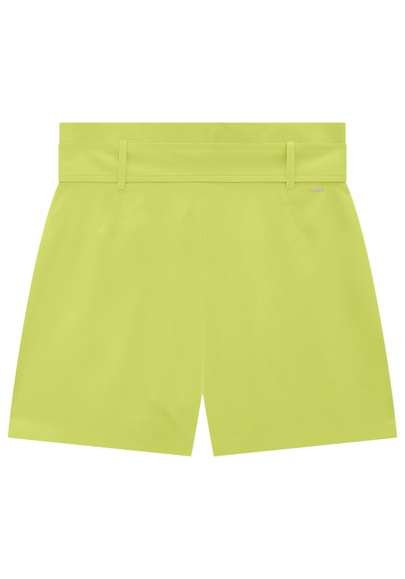 Shorts Cintura Alta com Bot&otilde;es e Cinto, , large.