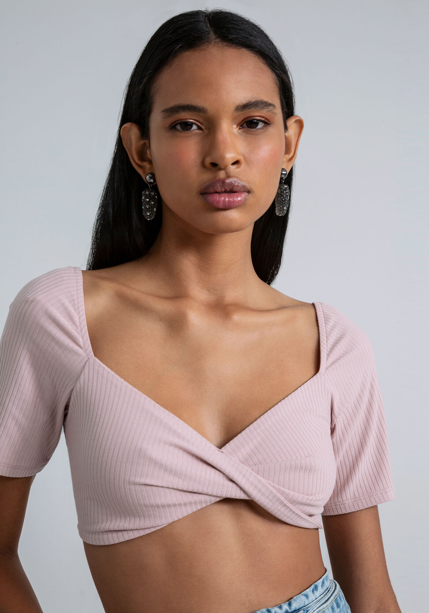 Blusa Cropped Tor&ccedil;&atilde;o Decote, , large.