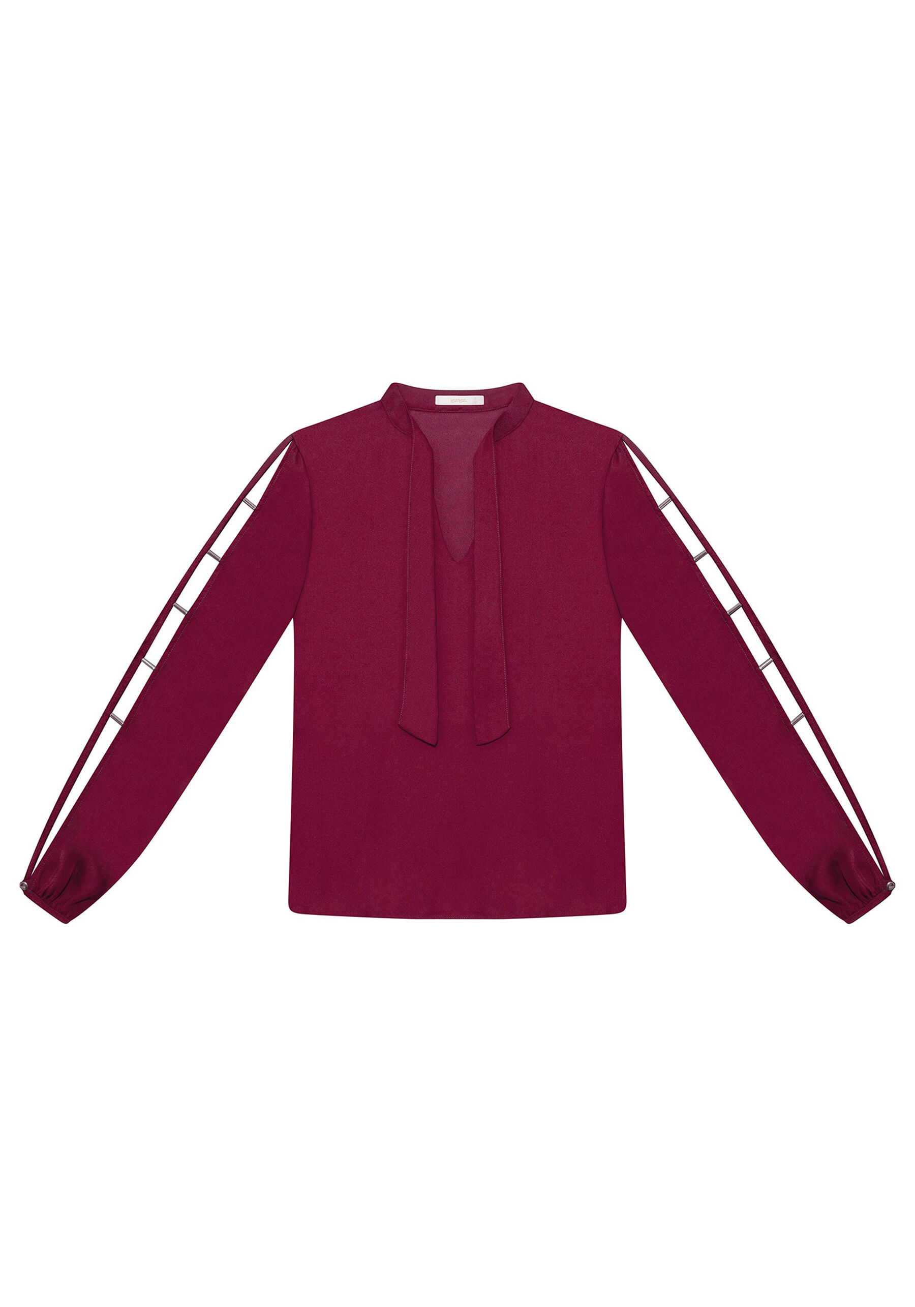Blusa Manga Longa Recorte, BORDO. Blusa Manga Longa Recorte, BORDO, large.