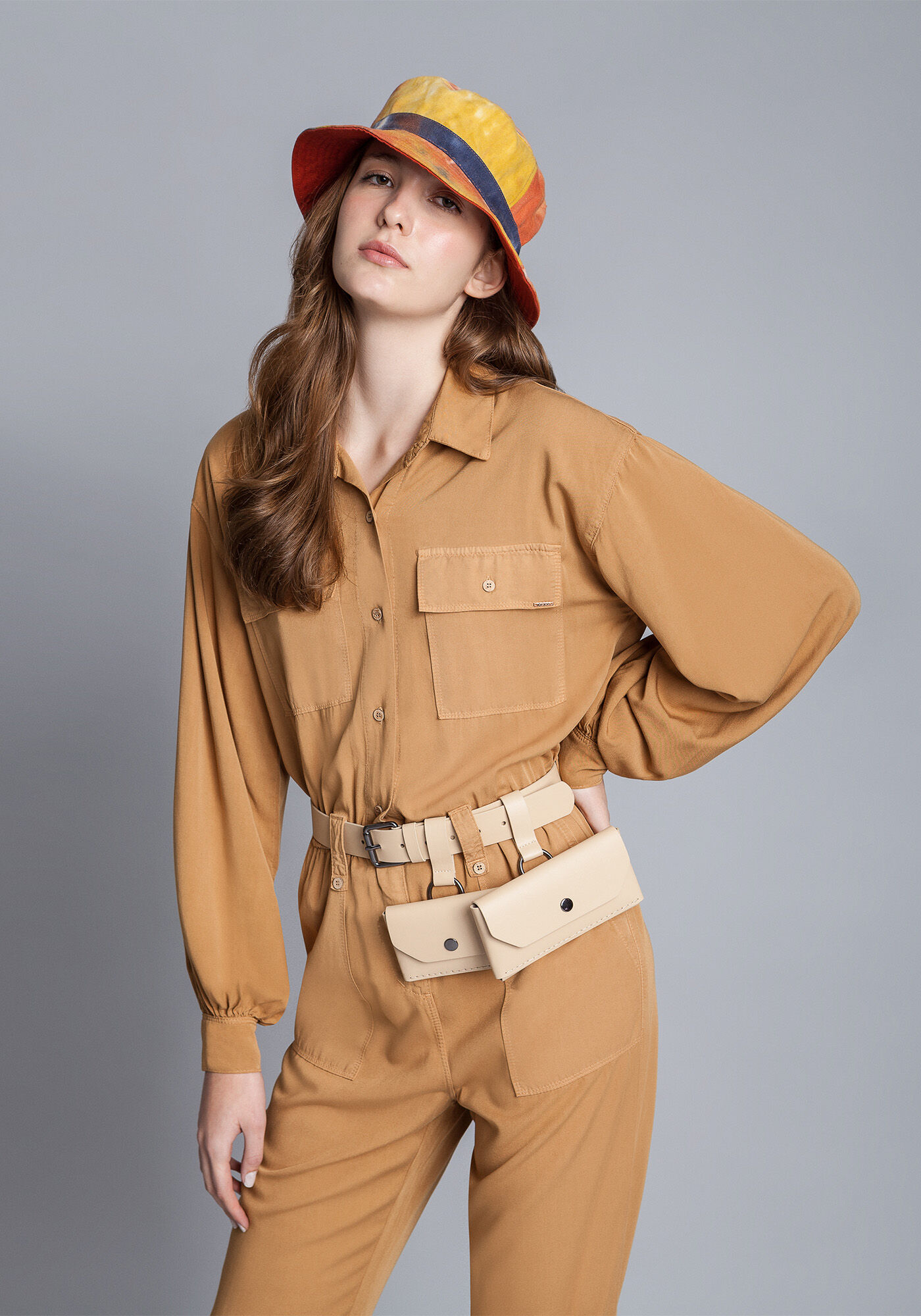 Macac&atilde;o Utilit&aacute;rio Longo com Cinto, , large.